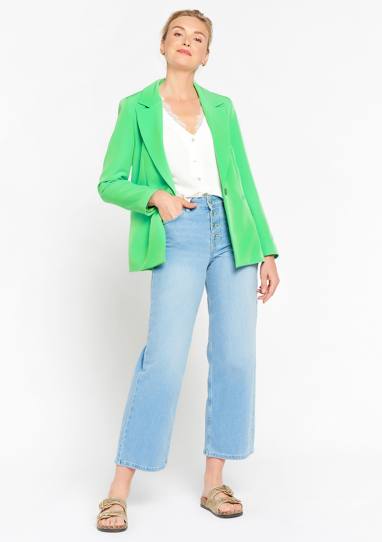 Suiting blazer, Suiting blazer - LIGHT GREEN PASTEL - 09100749_1822