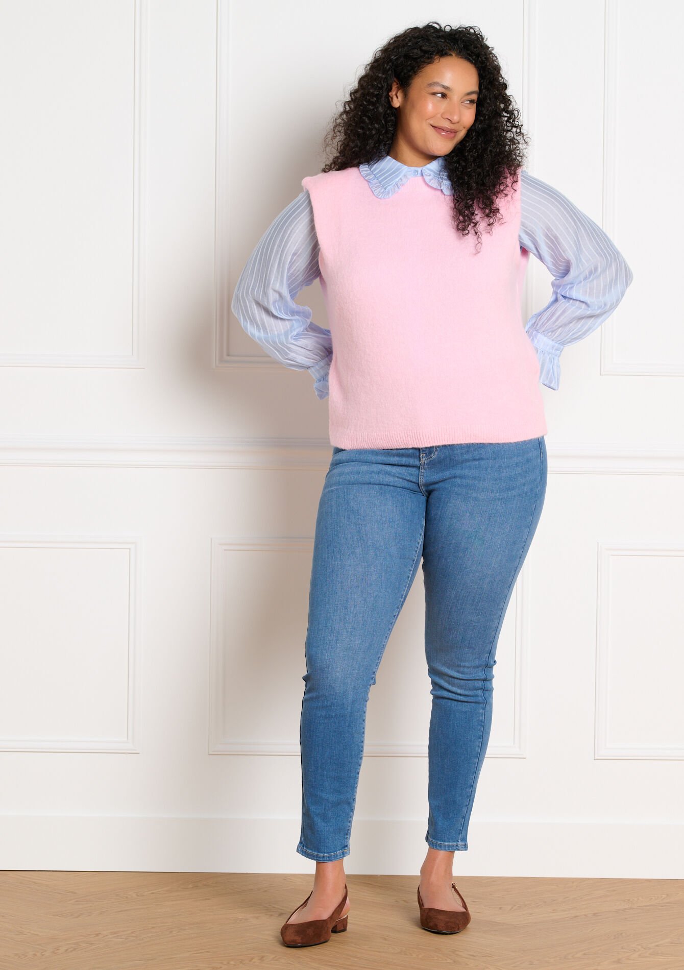 Pull sans manches en maille - PINK BUBBLEGUM - 04007258_1477