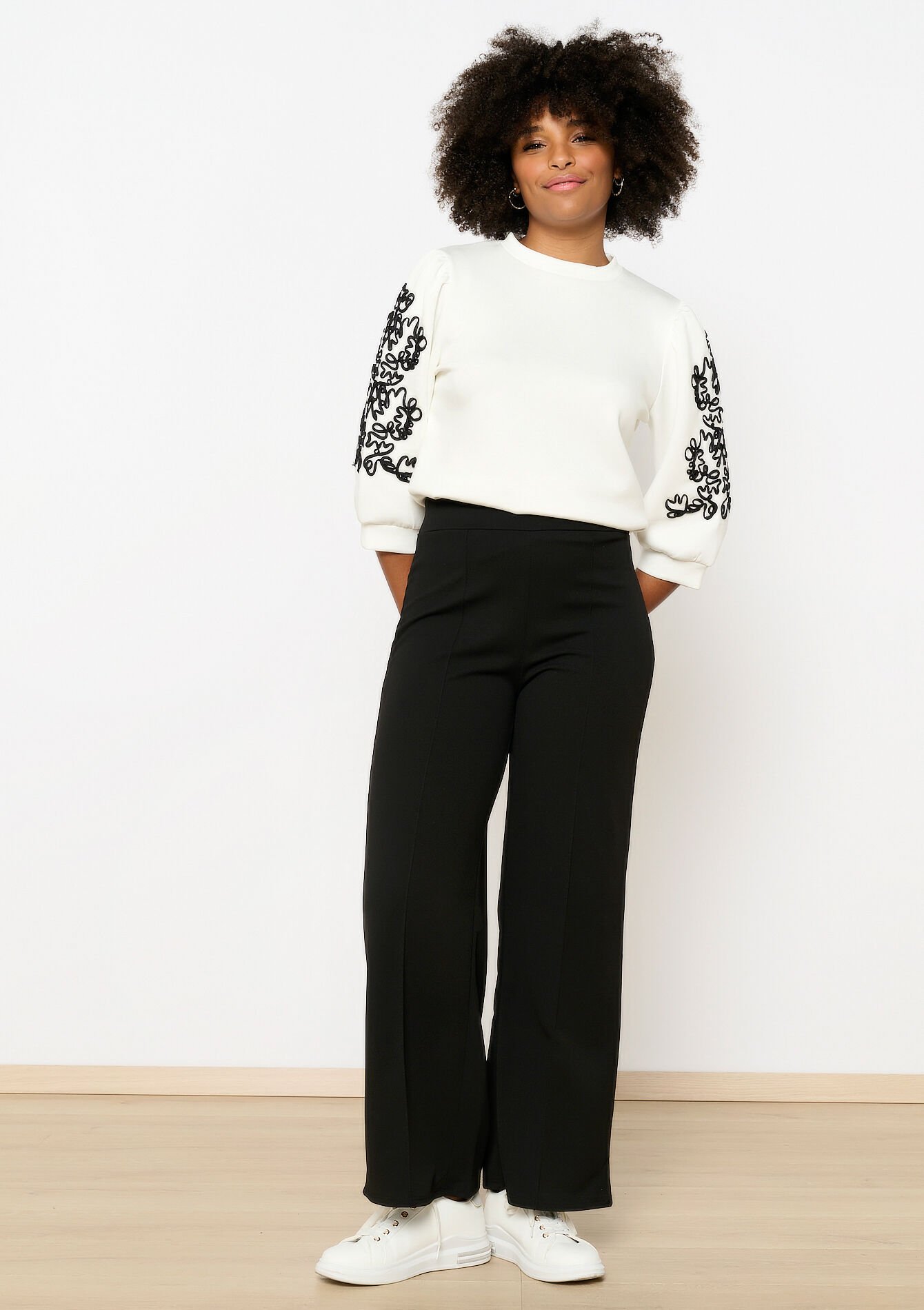 Losse broek in scubastof, Losse broek in scubastof, , back