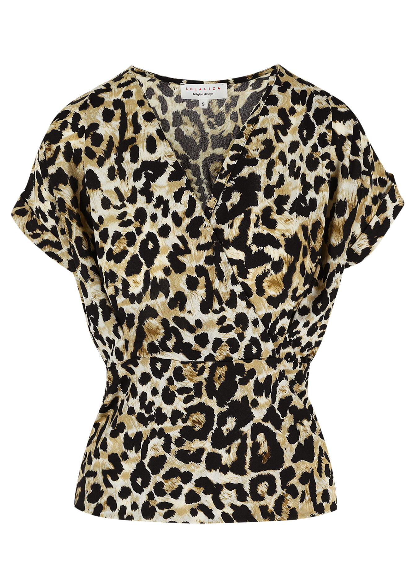 T-shirt with leopard print, T-shirt with leopard print - BEIGE SAND - 02301716_1940