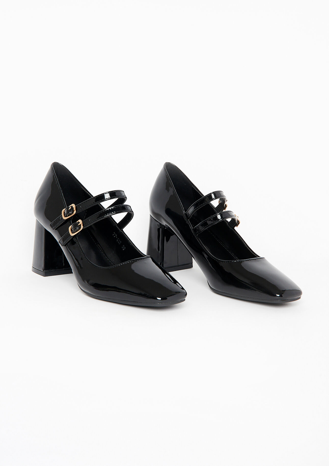 Babies vernies à talons larges et brides, Babies vernies à talons larges et brides - BLACK - 13000712_1119