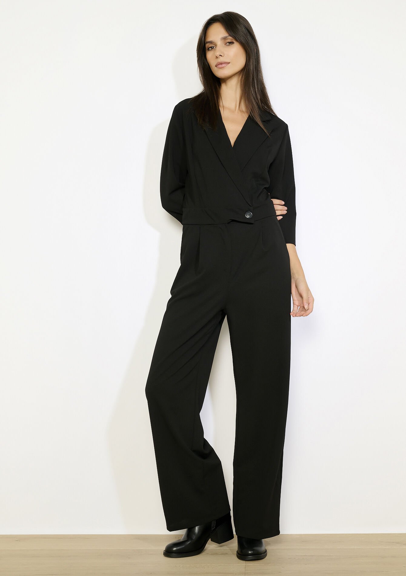 Getailleerde jumpsuit - BLACK - 06004671_1119