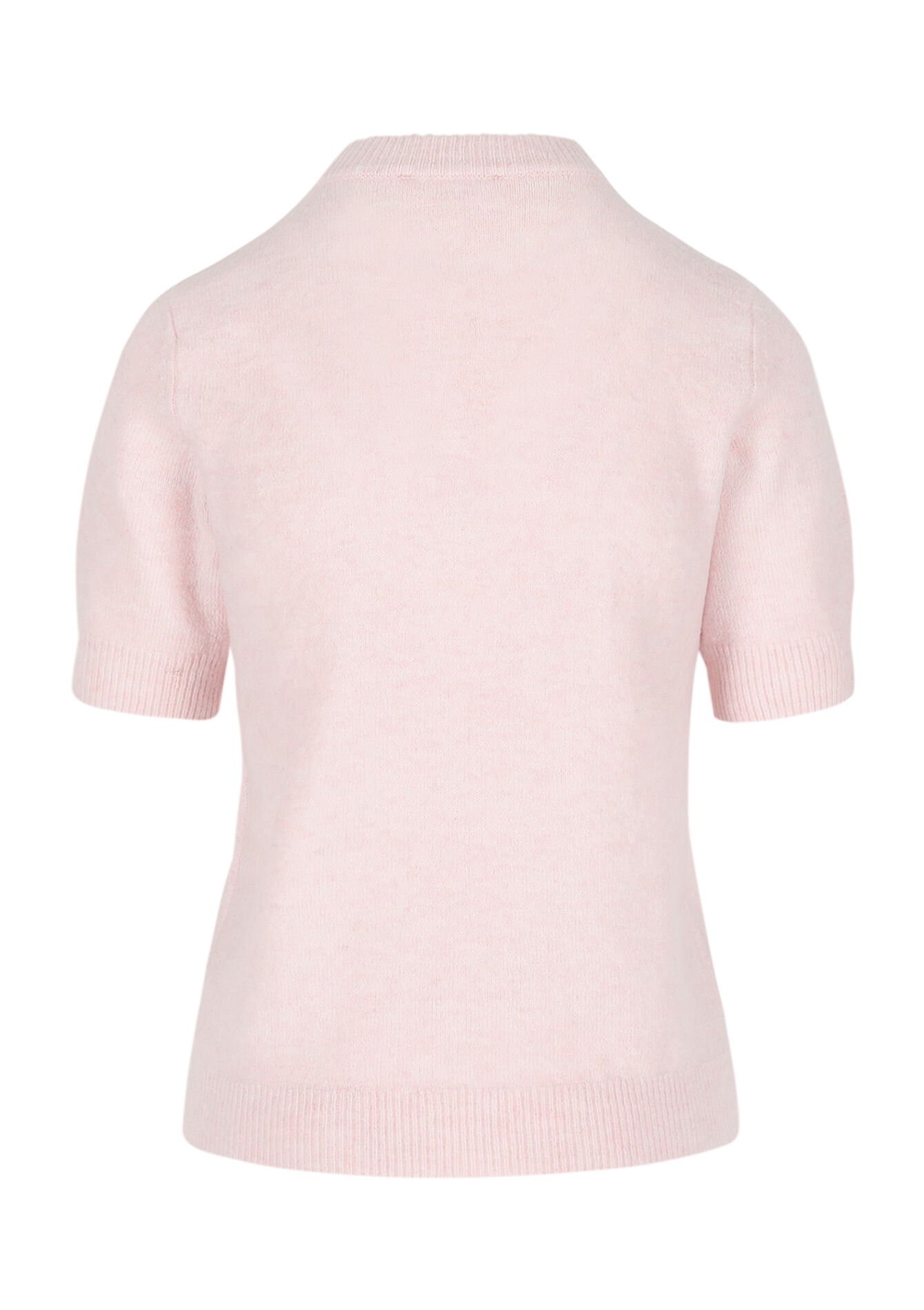 Zachte trui met korte mouwen - LIGHT PINK - 04007031