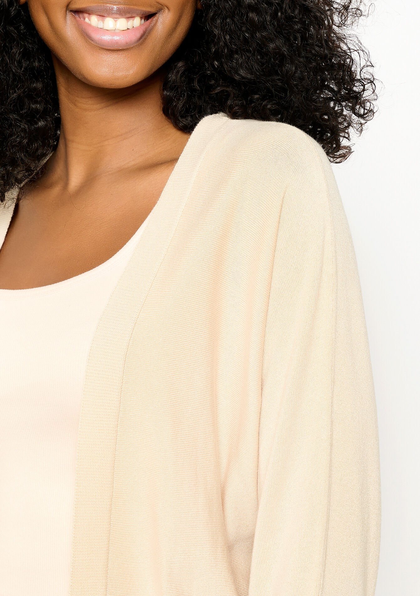 Cardigan met vleermuismouwen, Cardigan met vleermuismouwen - LT BEIGE - 04101083_2527