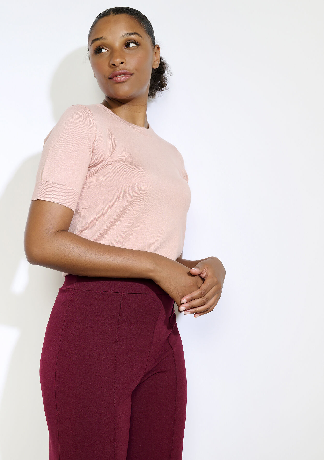 Geribbelde trui, Geribbelde trui - NUDE PINK - 04006902_1301