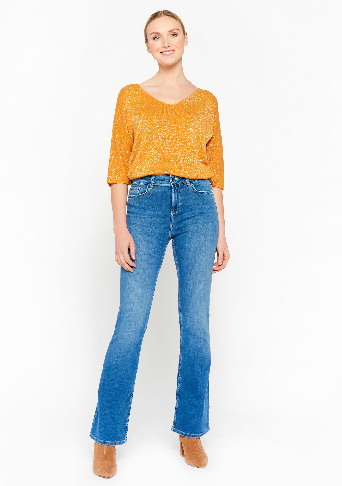 Skinny flared jeans - MEDIUM BLUE - 22000437_0500