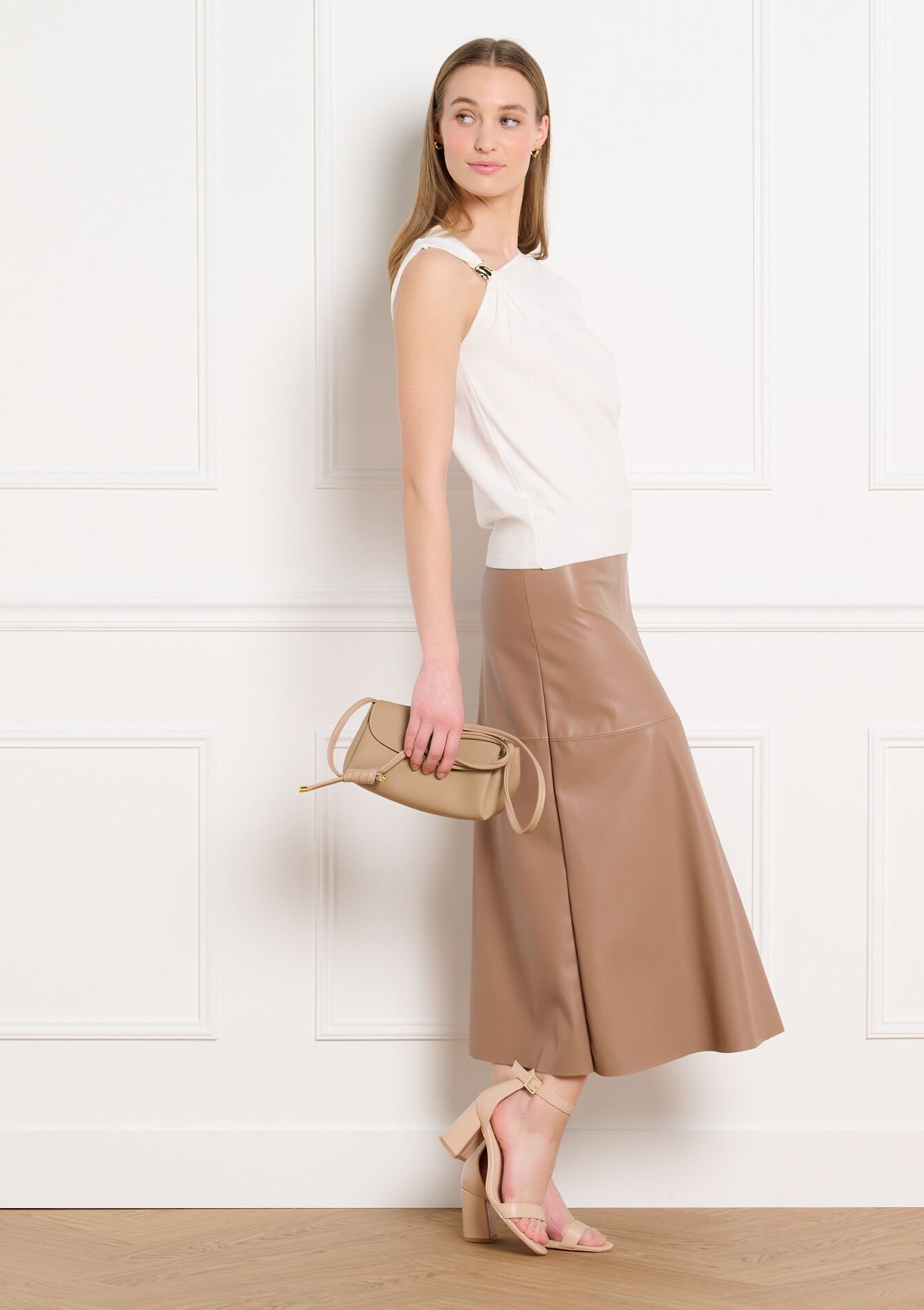 Asymmetrische gebreide top - OFFWHITE - 04007286_1001