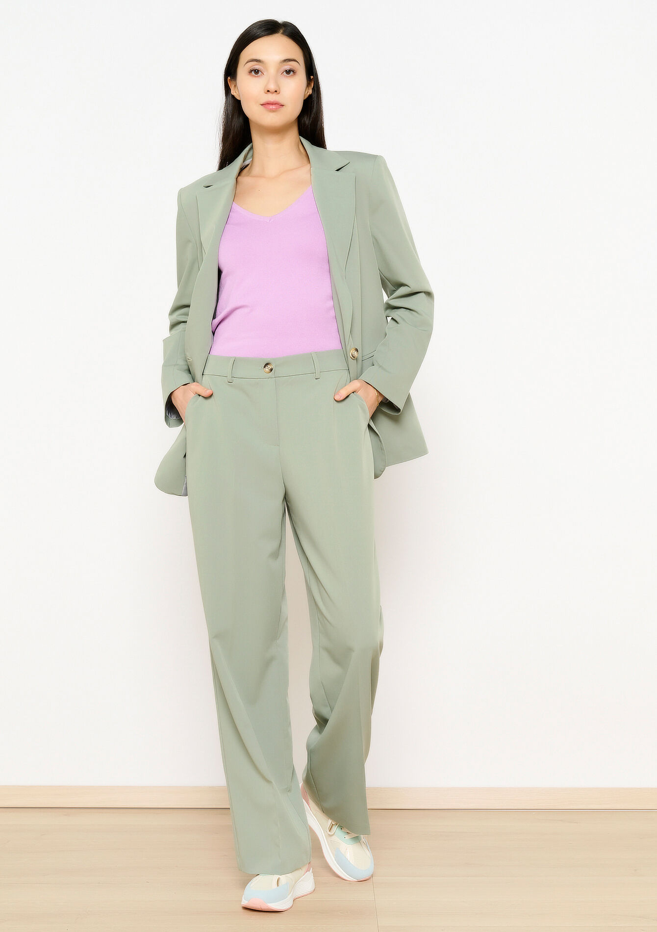 Suiting broek, Suiting broek - MINT GREEN - 06100593_1723