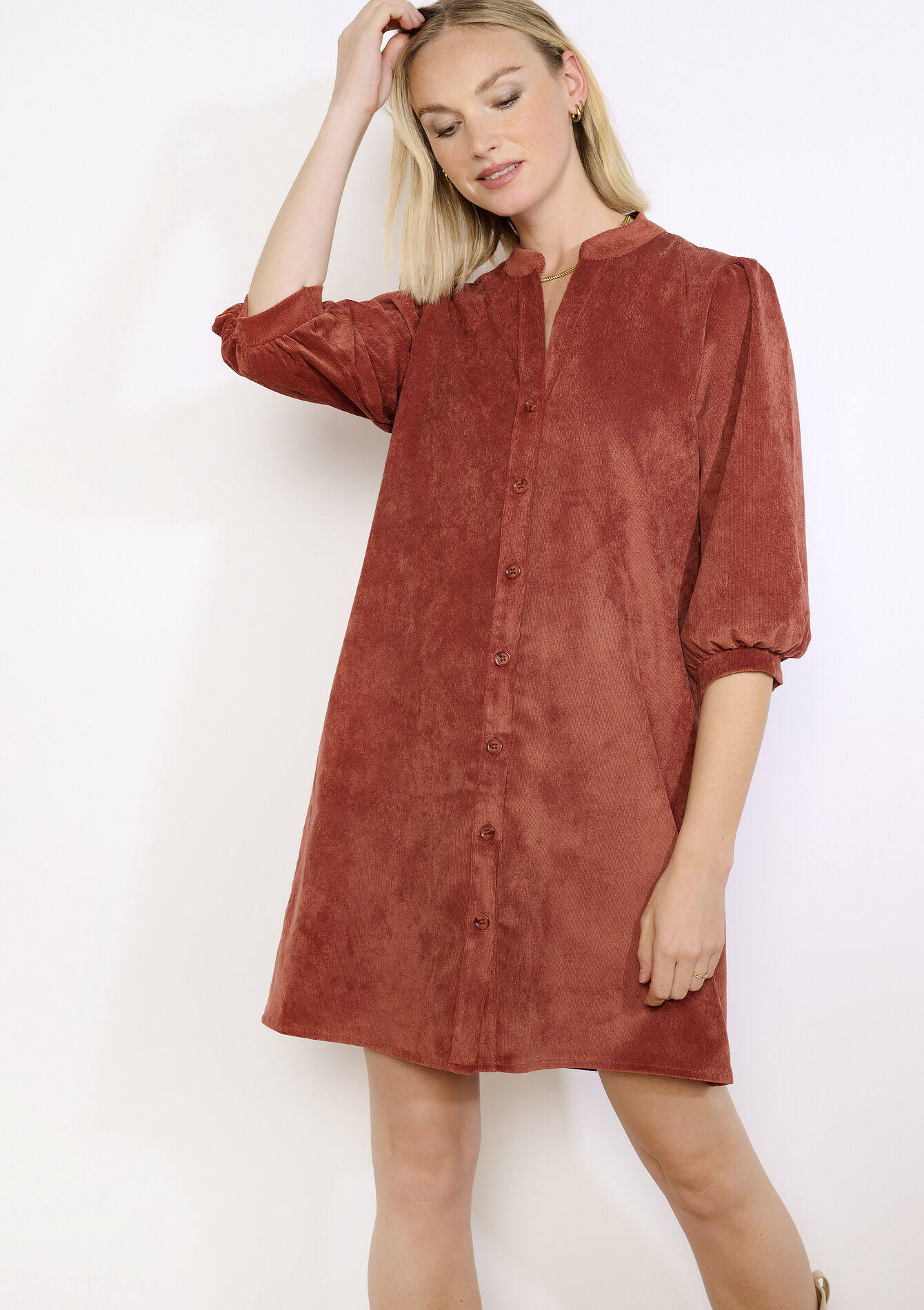 Robe courte en velours côtelé, Robe courte en velours côtelé, , back