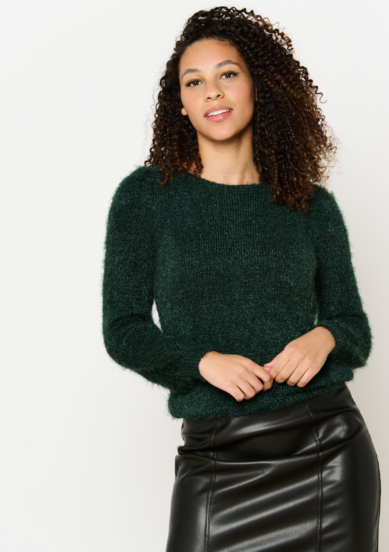 Eyelash trui, Eyelash trui - BOTTLE GREEN - 04006829_1778