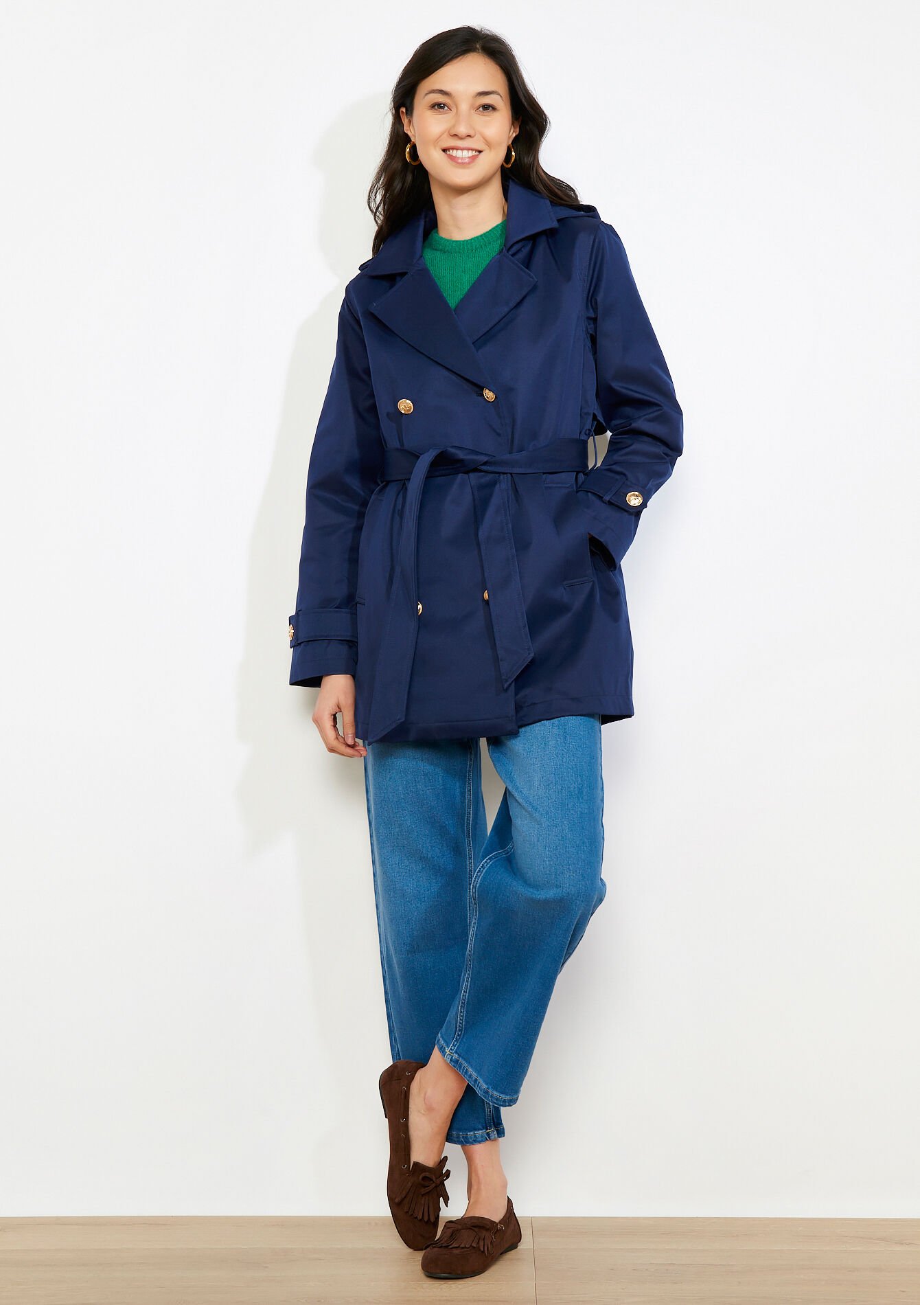 Trench fluide ceinturé - NAVY BASIC - 23000789_2723