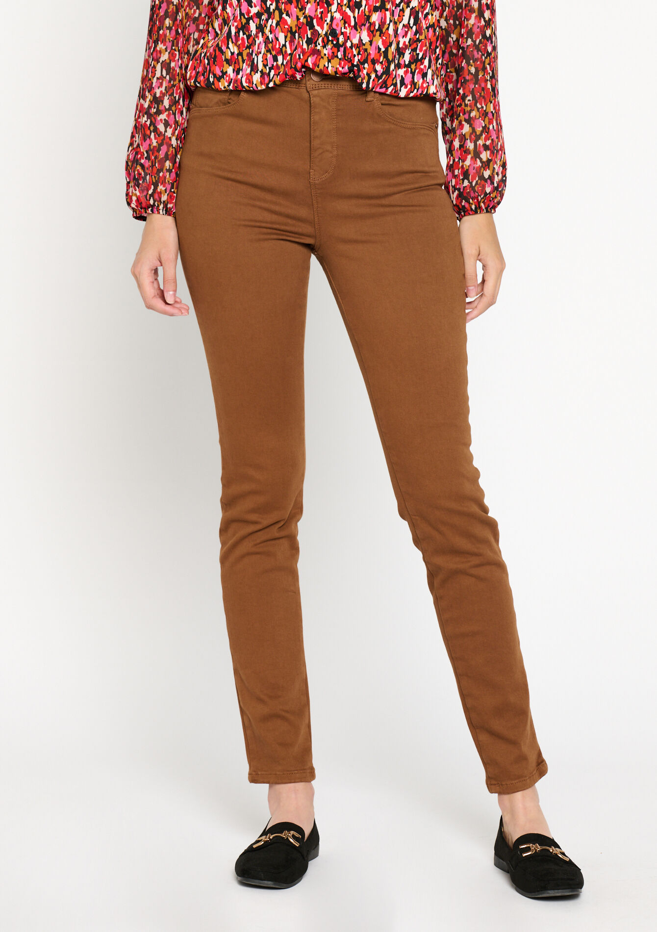 Multiple size slim broek - CARAMEL - 06004420_1953