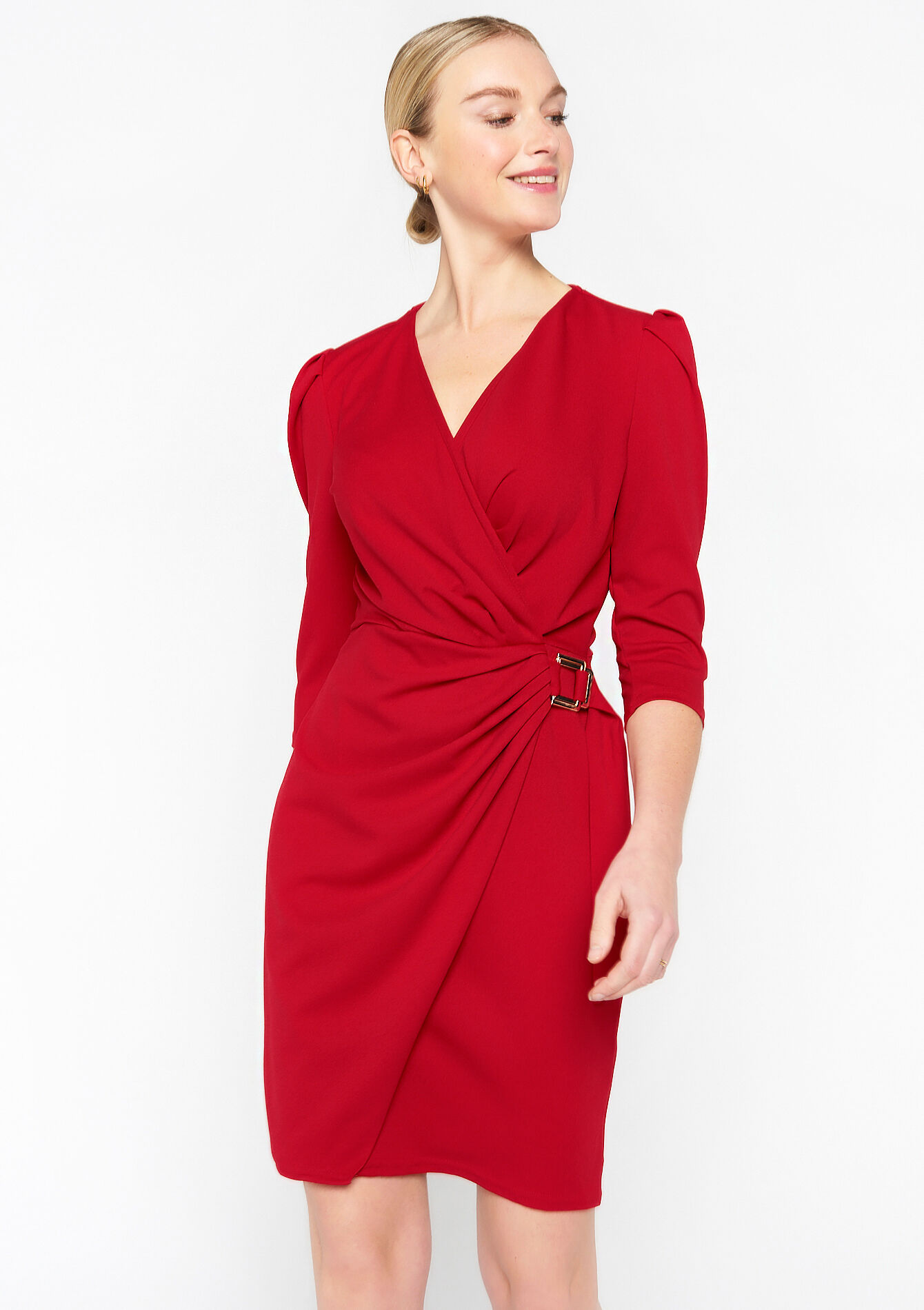 Robe cache-coeur avec ceinture - RED LOLLIPOP - 08103199_5301