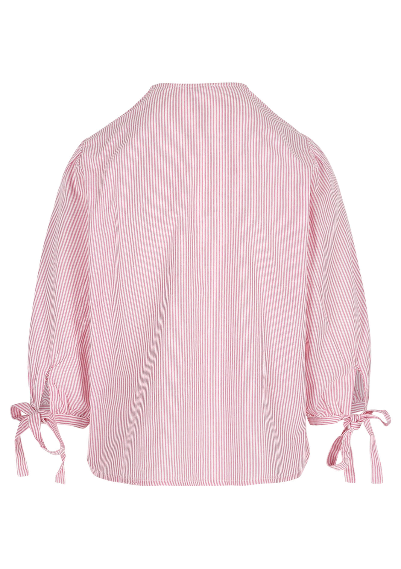 Geborduurde gestreepte blouse - LIGHT PINK - 05702944_1303
