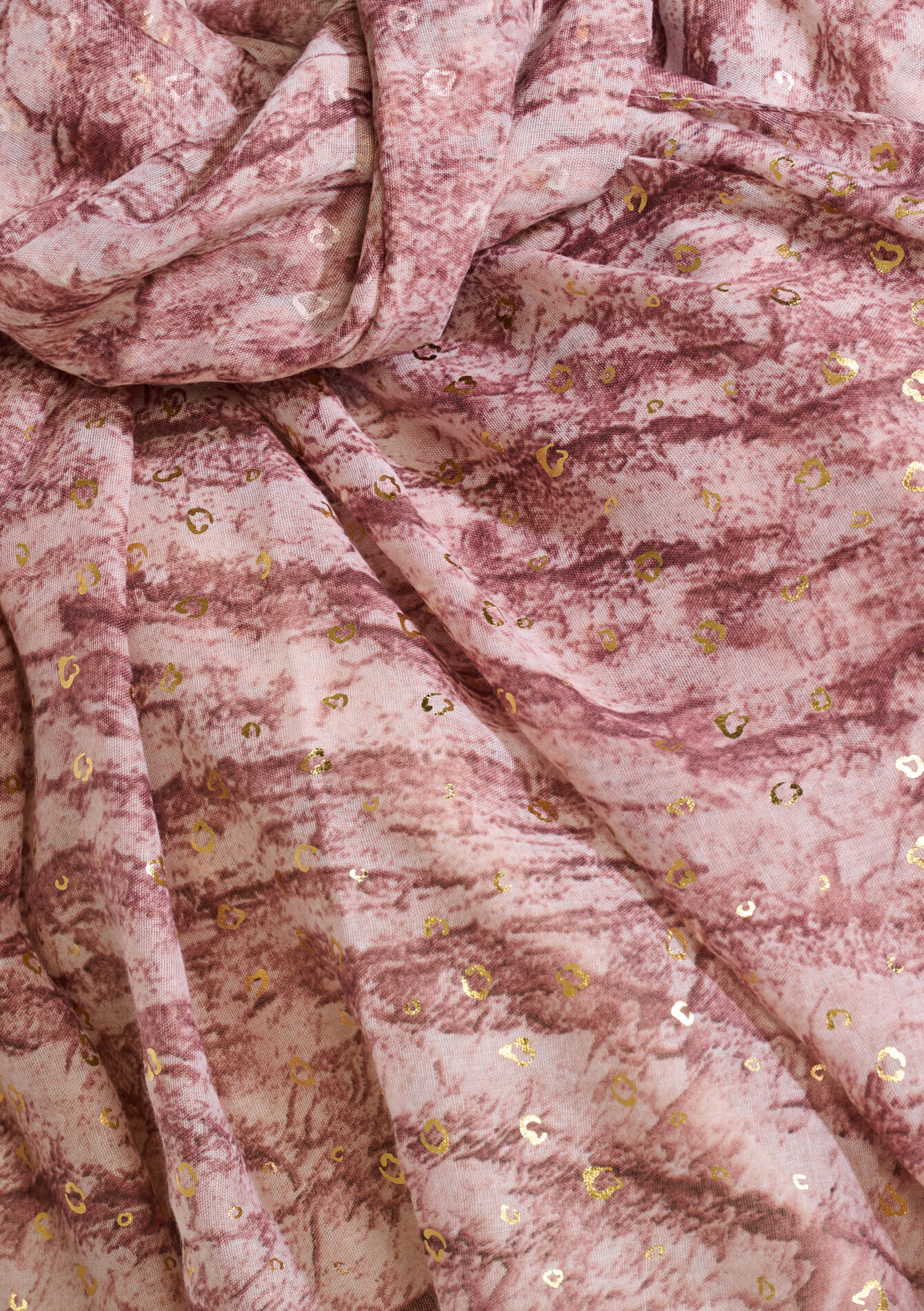 Goudfolie marmer sjaal - NUDE PINK - 17101371_1301