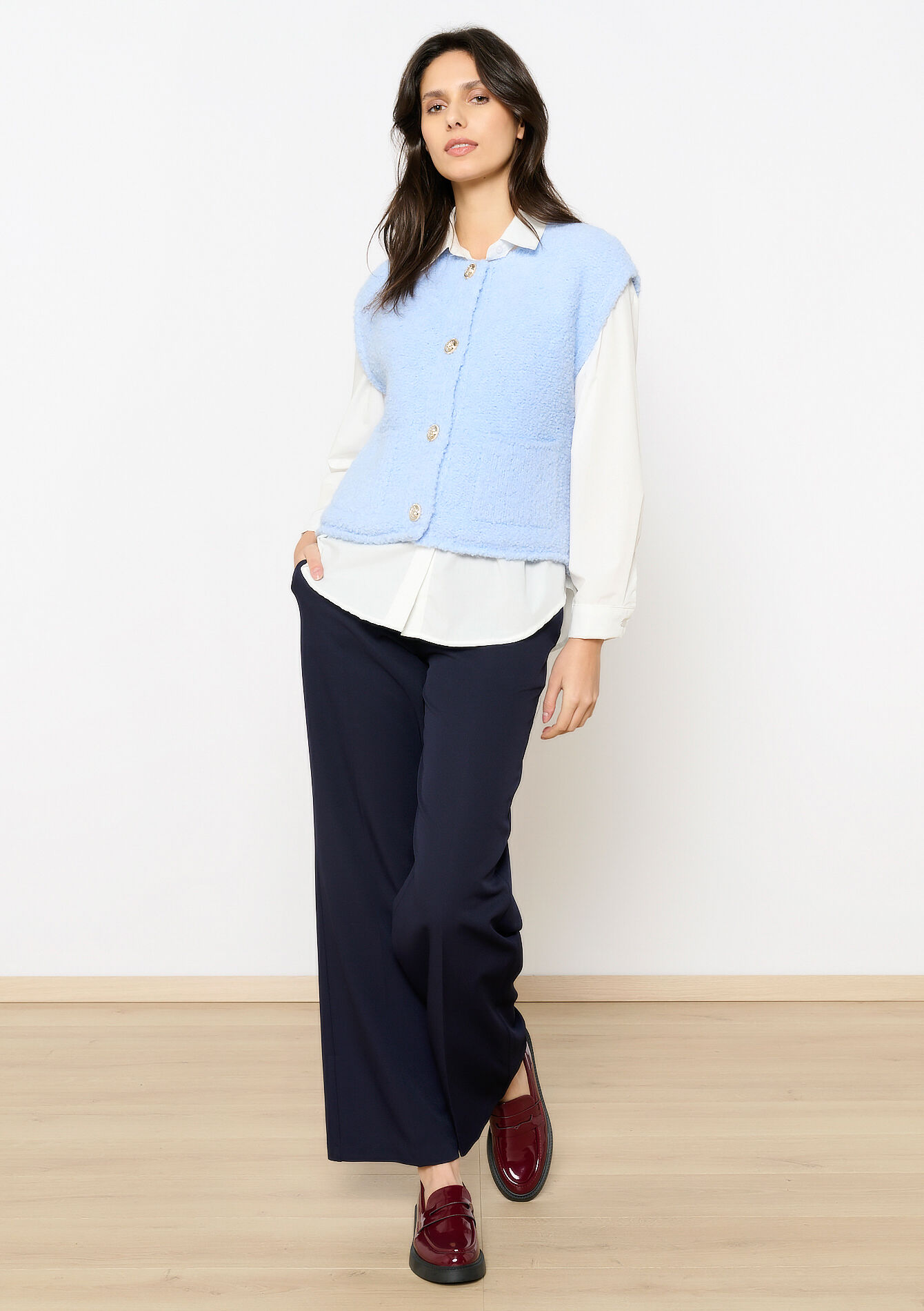 Mouwloze cardigan, Mouwloze cardigan - LIGHT BLUE - 04101268_1709