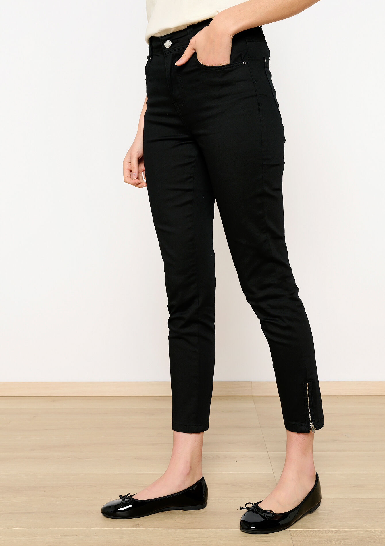 Pantalon coupe slim, Pantalon coupe slim - BLACK - 06004457_1119