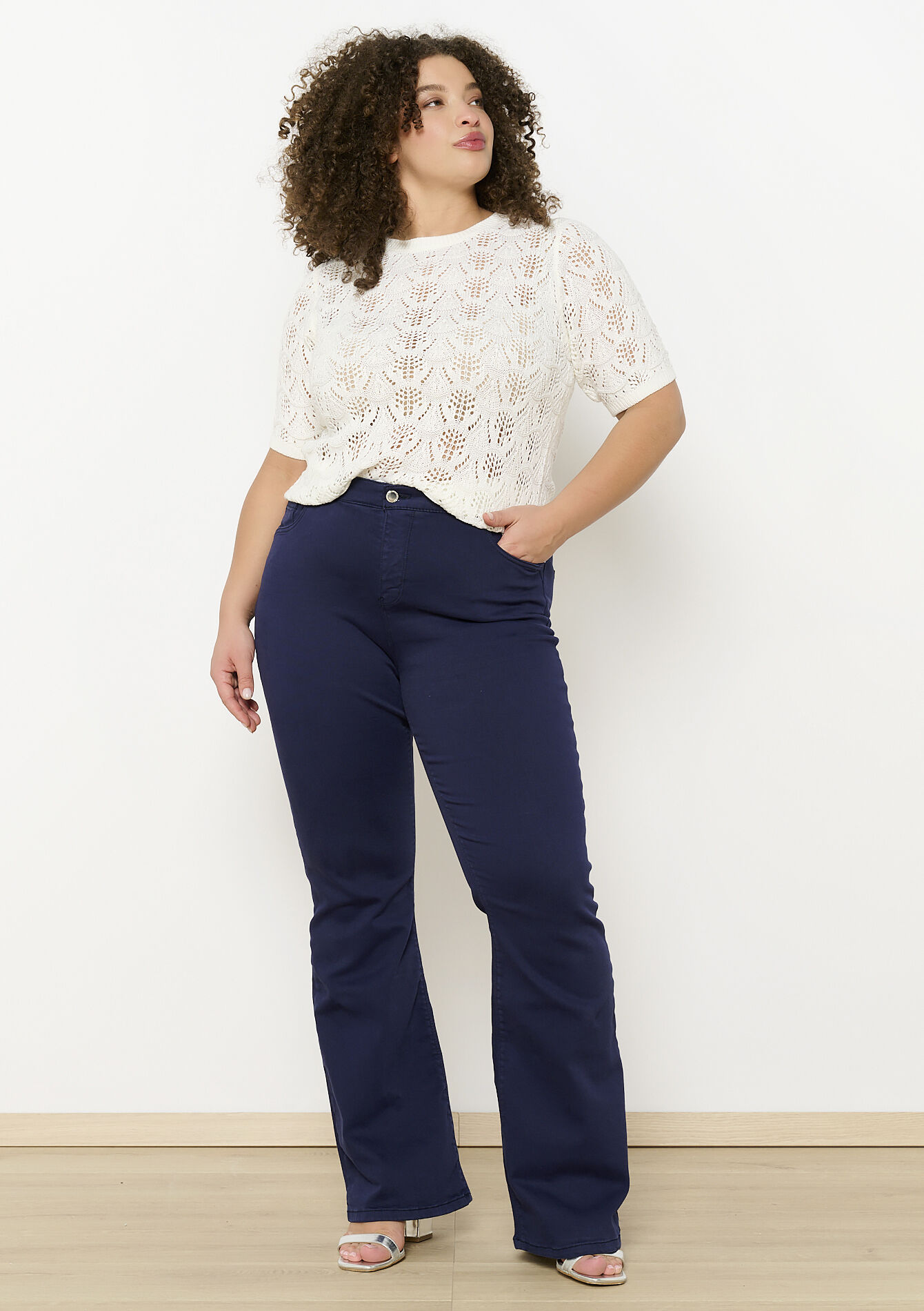 Multiple size bootcut broek - NAVY BASIC - 06004571_2723