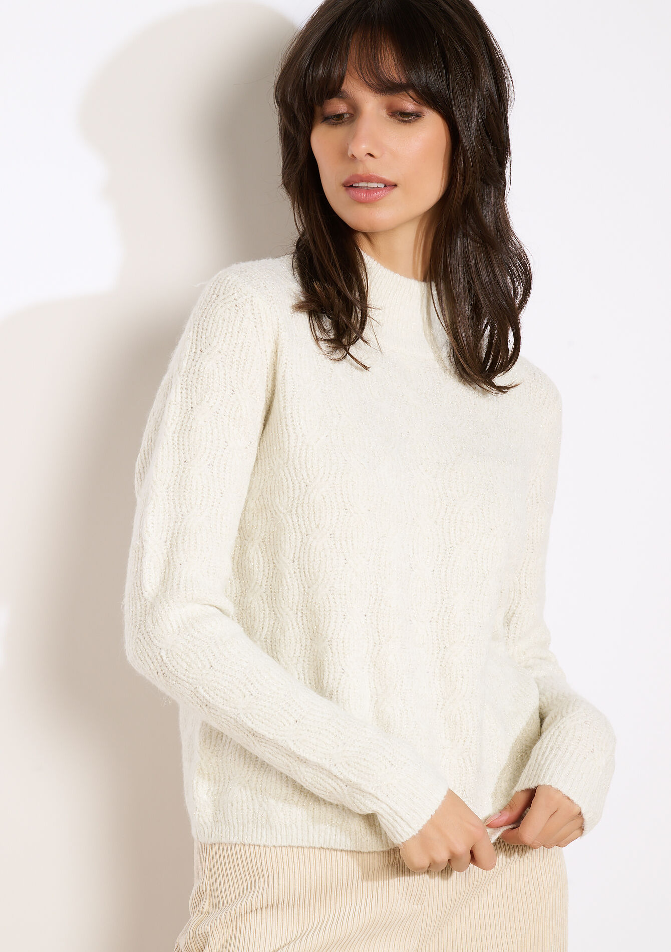 Pull en maille douce - VANILLA WHITE - 04006938