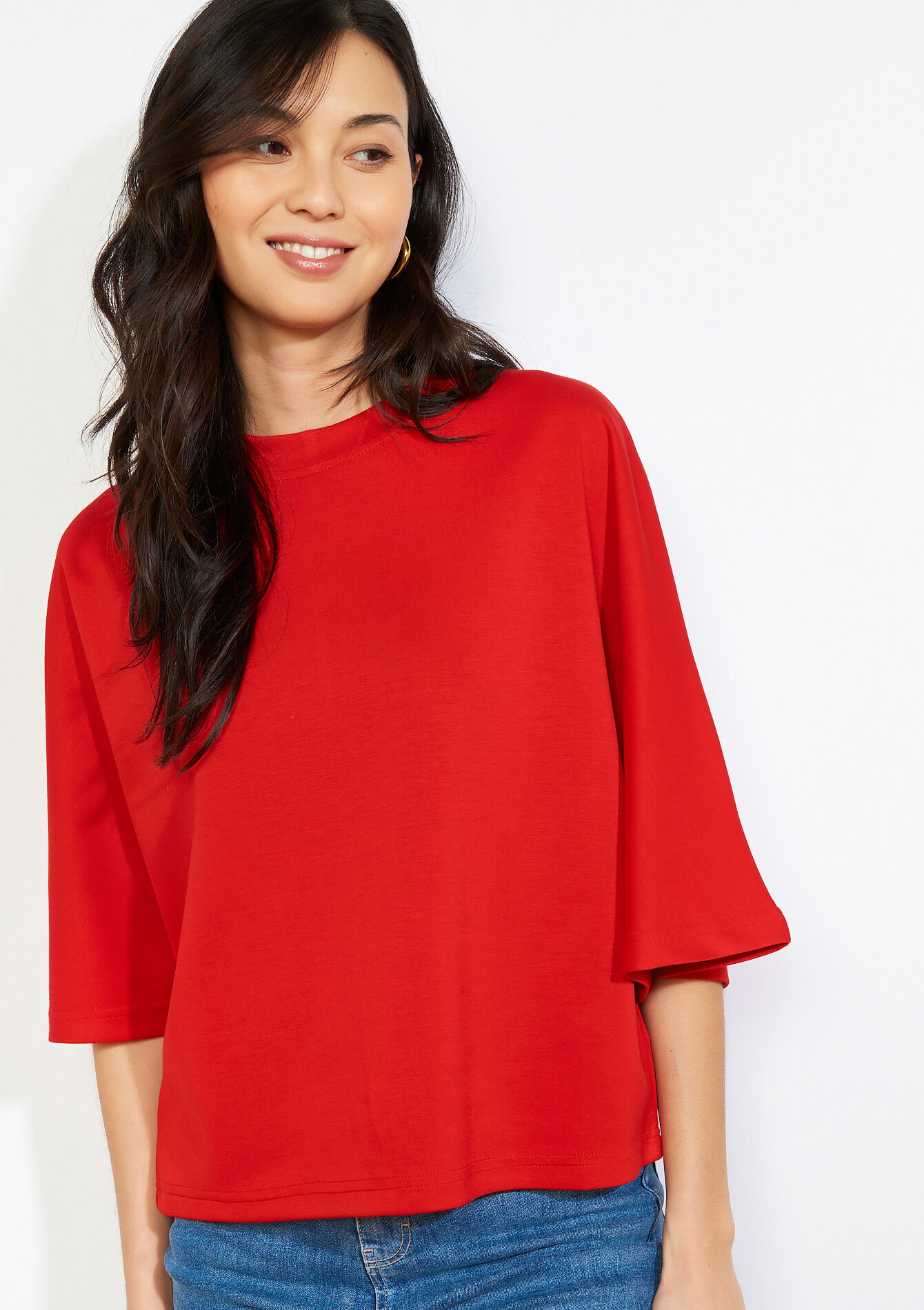 Oversized minimalistische trui, , back