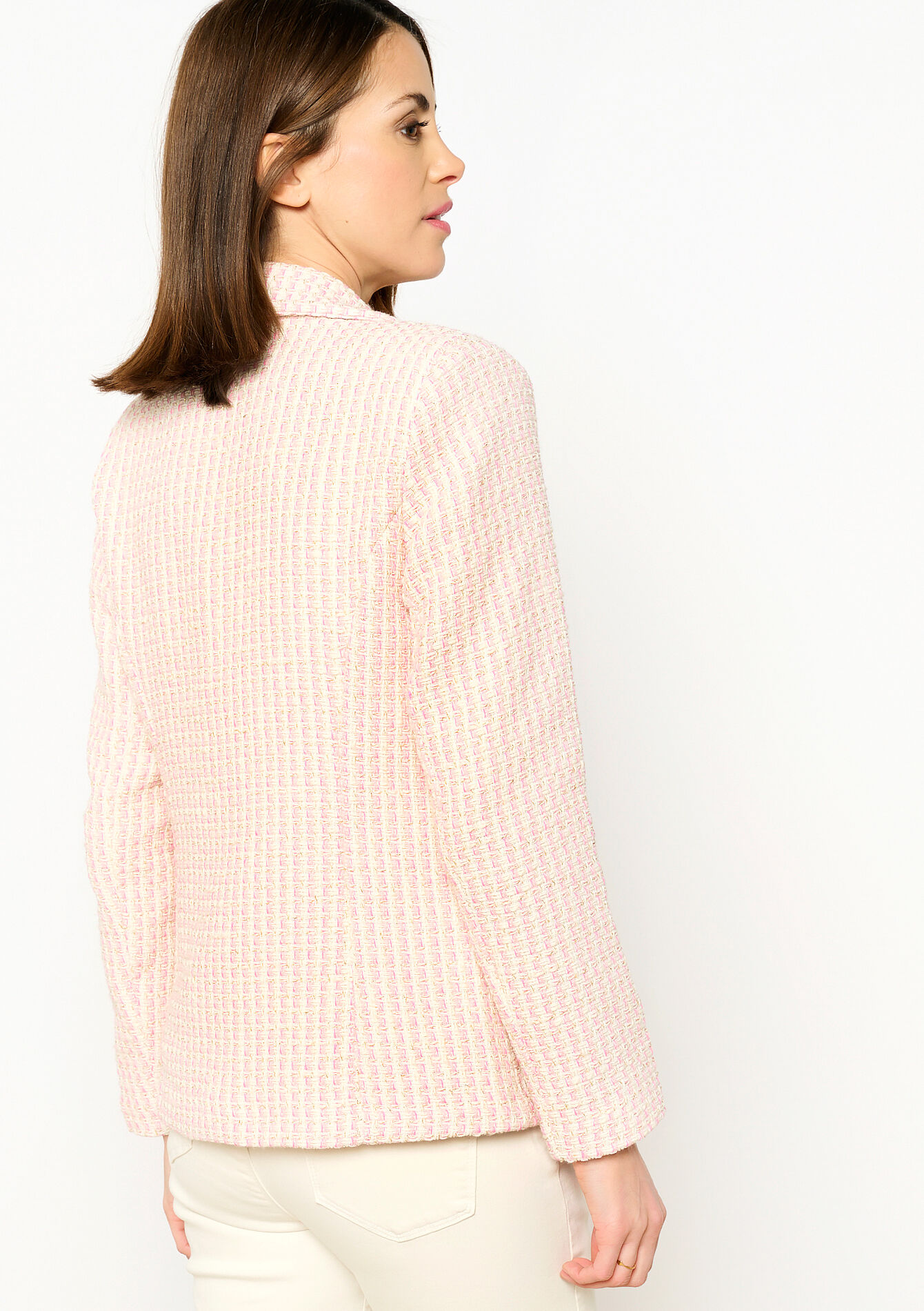 Tweed blazer , Tweed blazer - LIGHT PINK - 09100912_1303