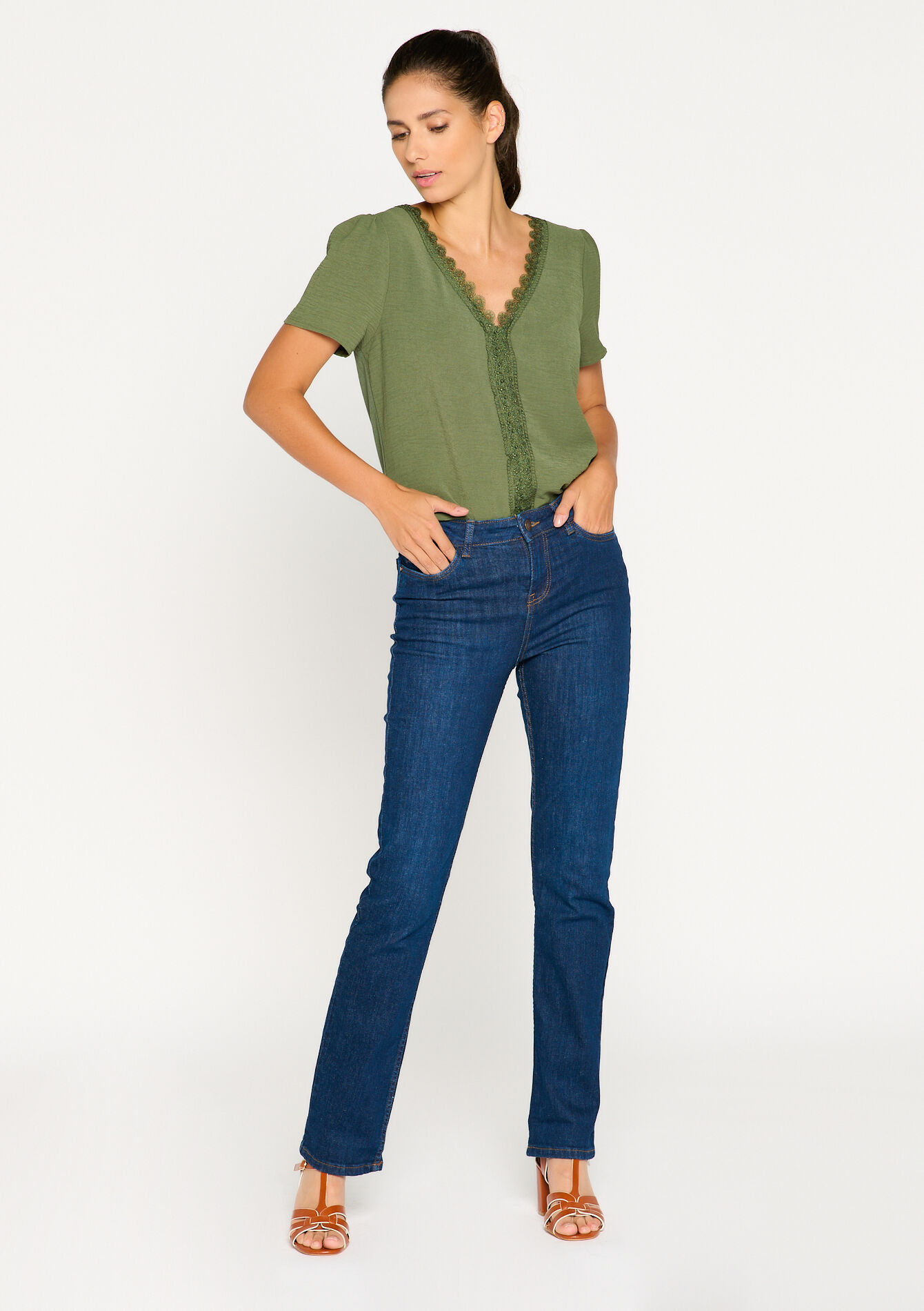 Rechte jeans - DARK BLUE - 22000373_0501