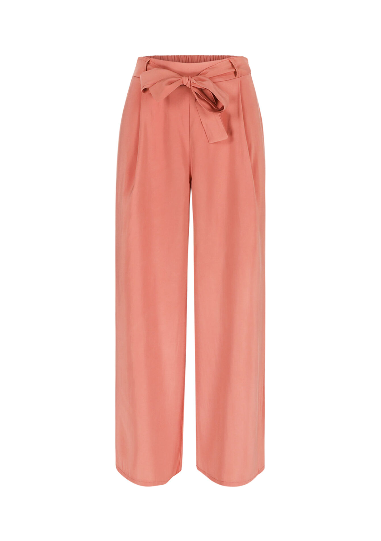 Pantalon fluide en viscose, Pantalon fluide en viscose - COSMETIC PINK - 06600979_5733