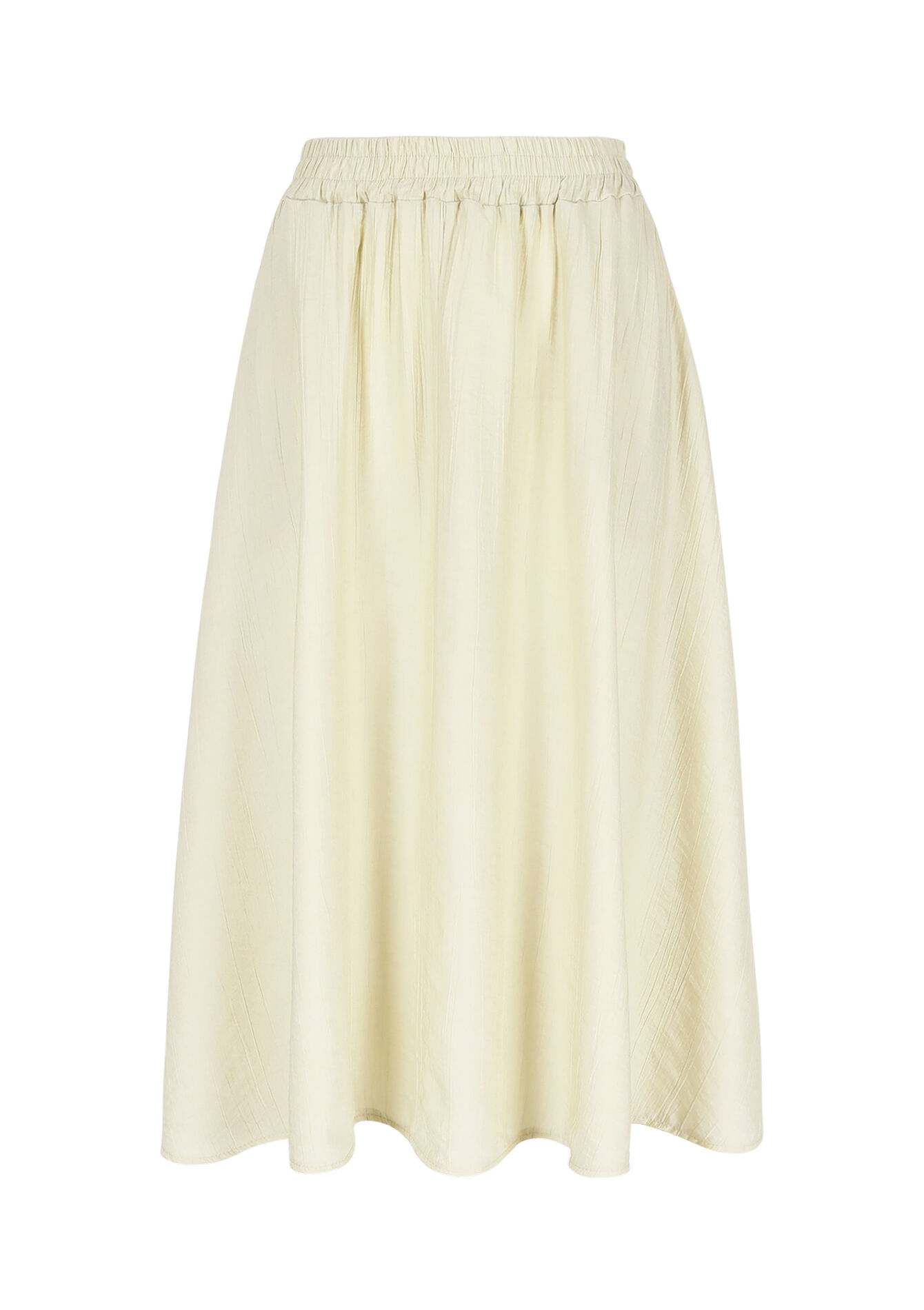 Crinkle midi-rok, Crinkle midi-rok - VANILLA WHITE - 07101373