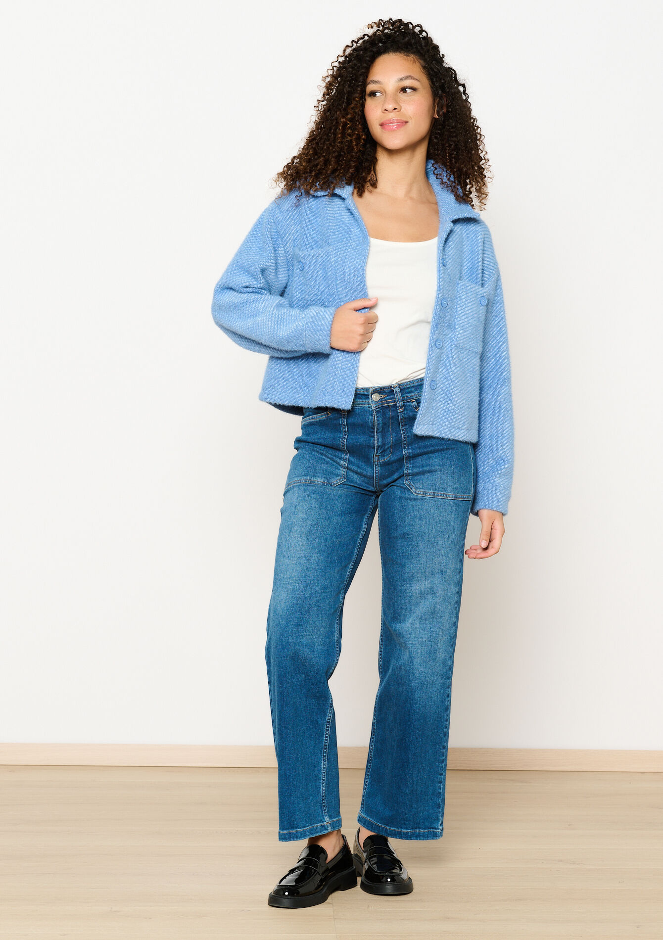 Cropped jasje, Cropped jasje - BLUE FAIENCE - 09101011_1584