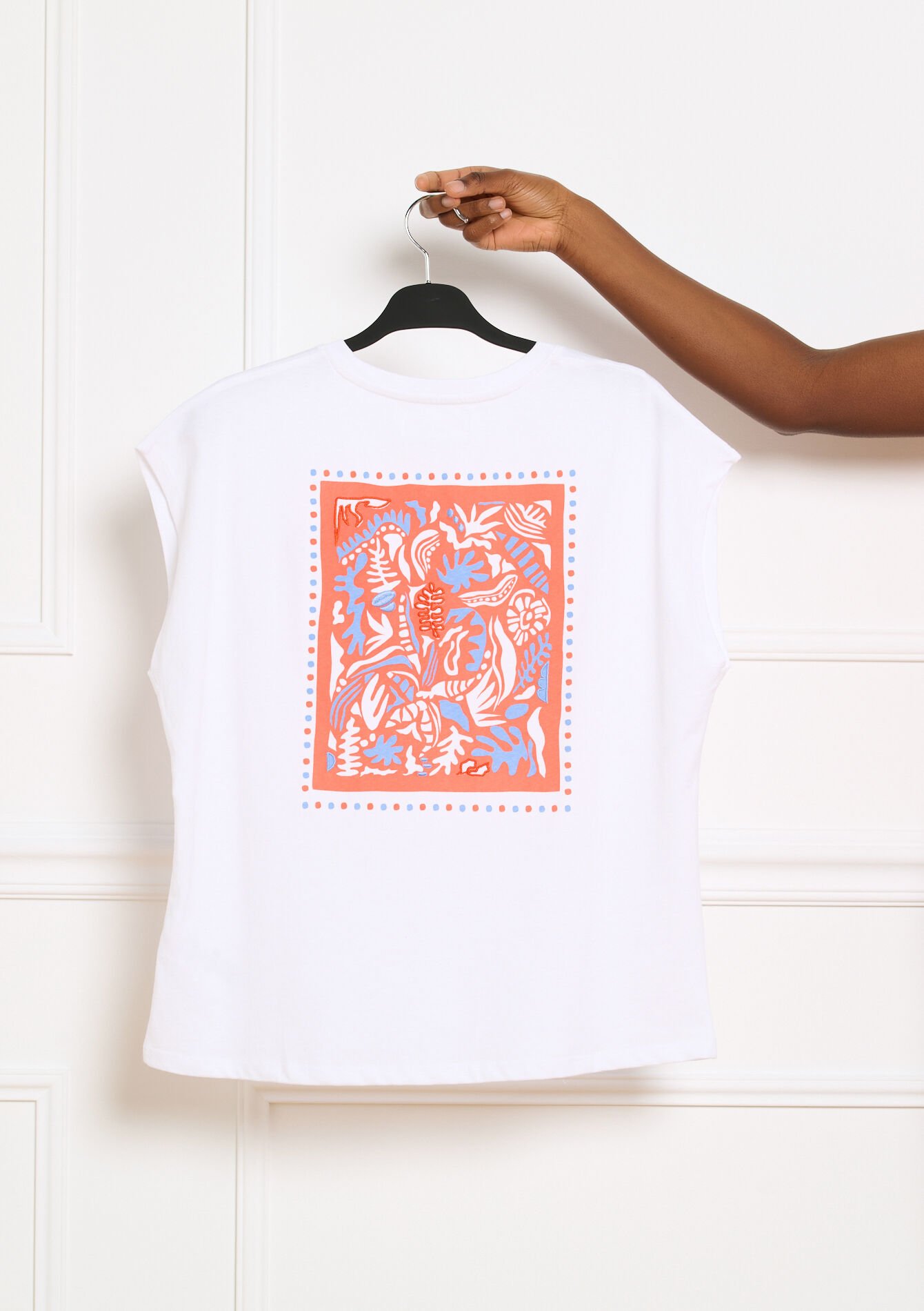 T-shirt met zomerprint, T-shirt met zomerprint - OPTICAL WHITE - 02301958_1019