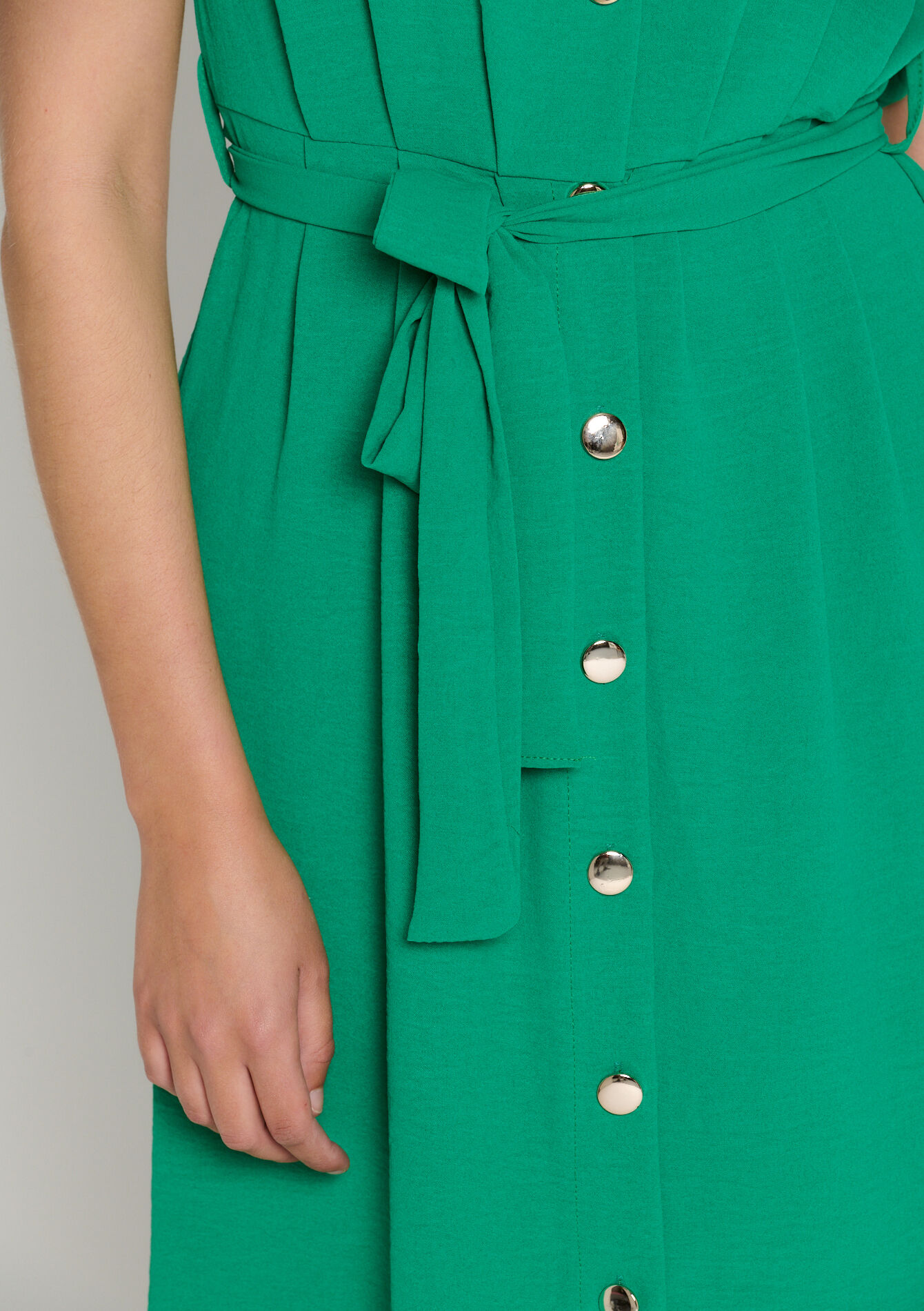 Maxi-jurk met knopen, Maxi-jurk met knopen - GREEN APPLE - 08601960_1783