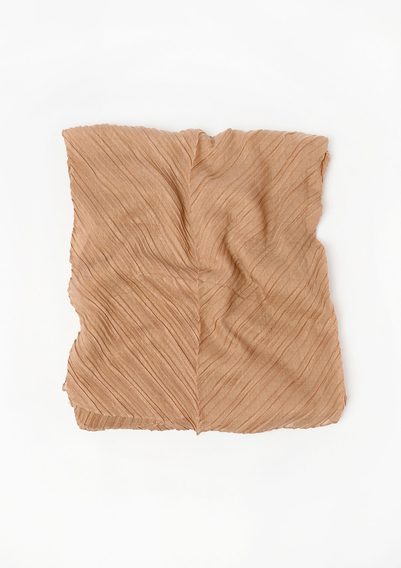 Plissé sjaal - LIGHT CAMEL - 17101172_3814