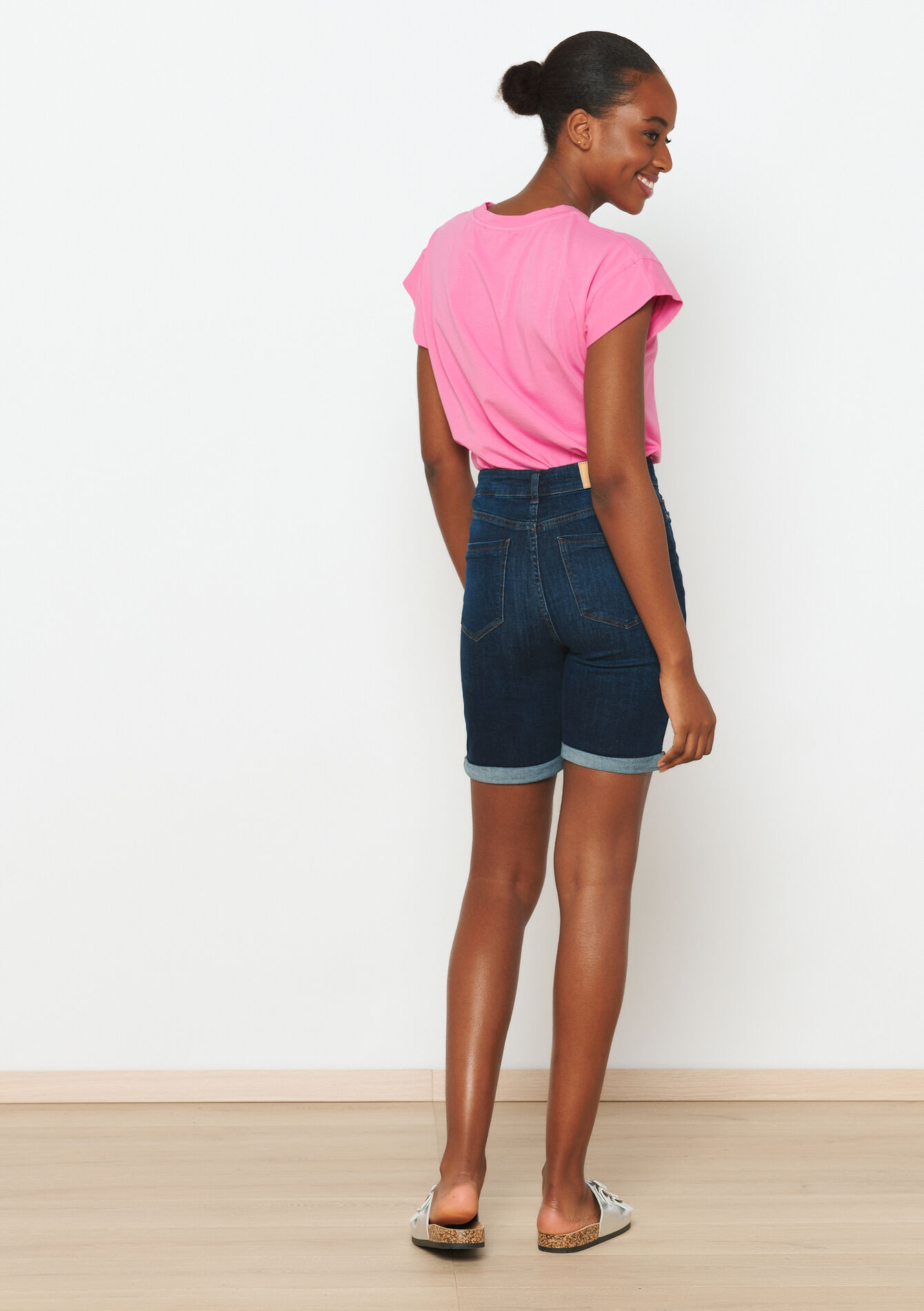 Short long en denim - DARK BLUE - 22000516_0501