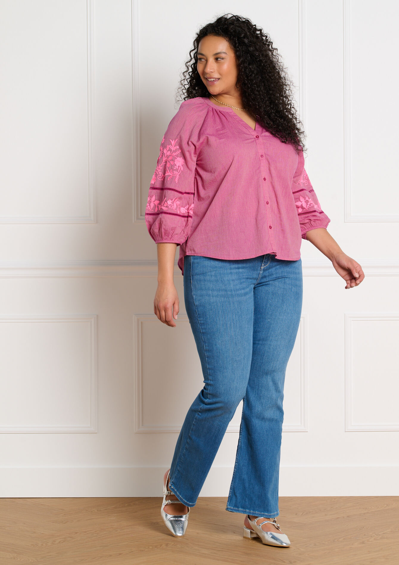 Chemise brodée romantique, Chemise brodée romantique, , back