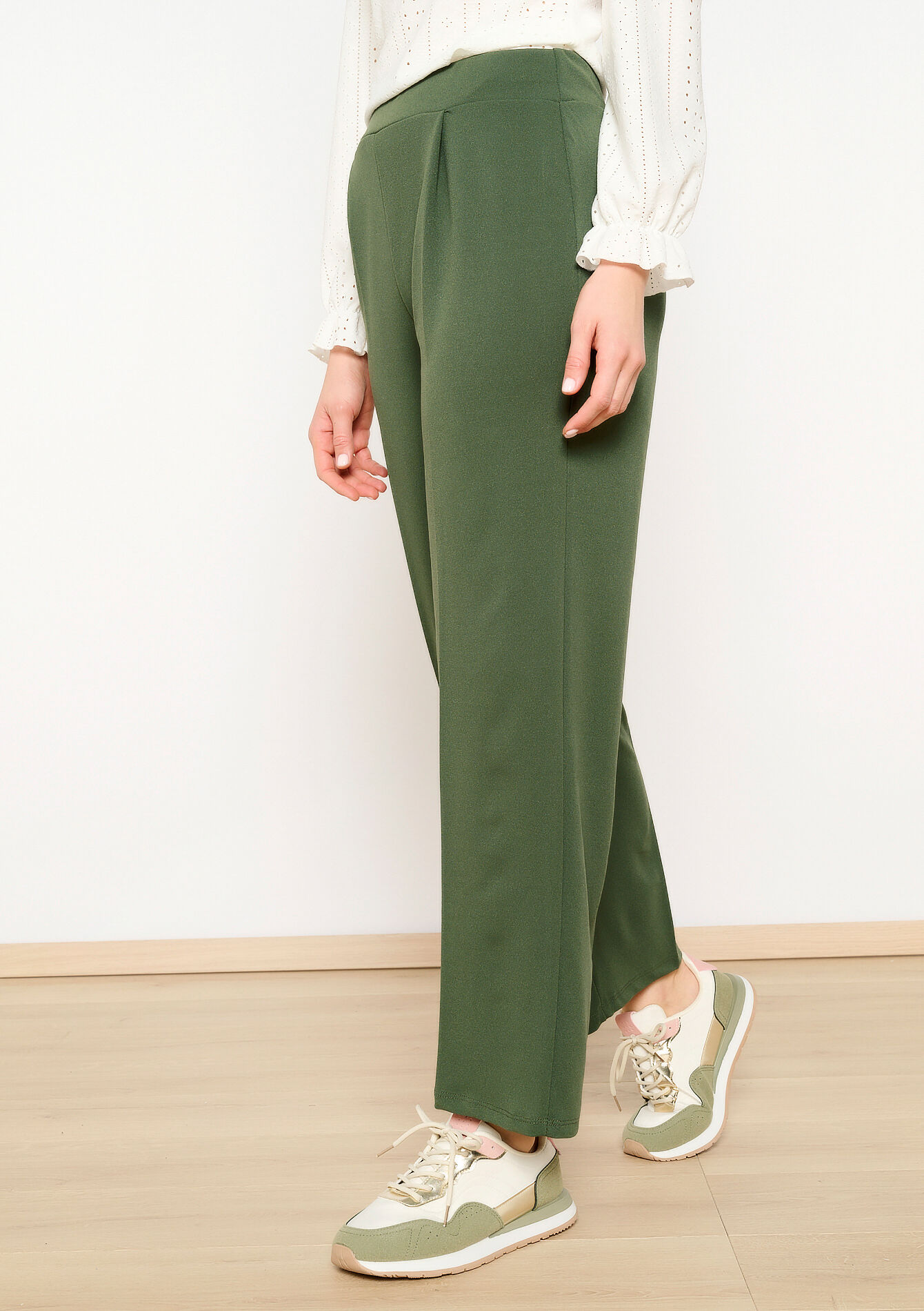 Losse broek, Losse broek - KHAKI MED - 06600823_4327