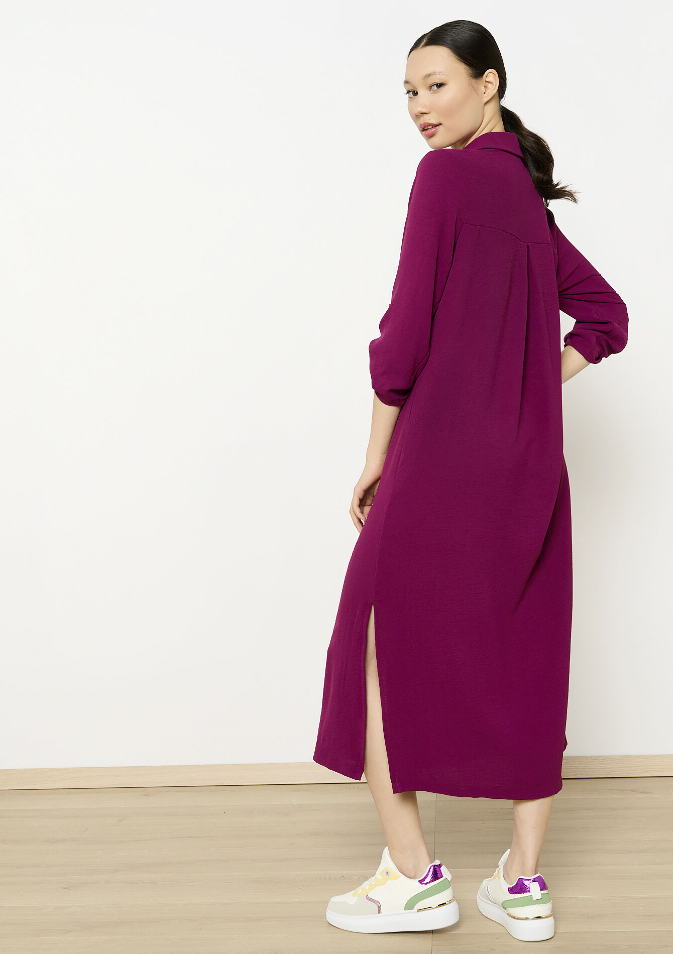 Midi shirt dress, Midi shirt dress - VIOLINE - 08103963_16
