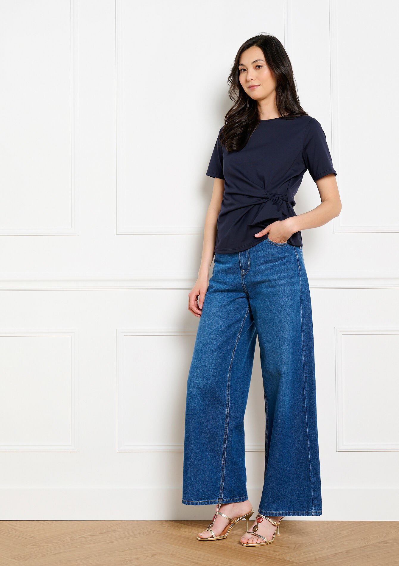 Haut ceinturé minimaliste, Haut ceinturé minimaliste - NAVY BASIC - 02302027_2723