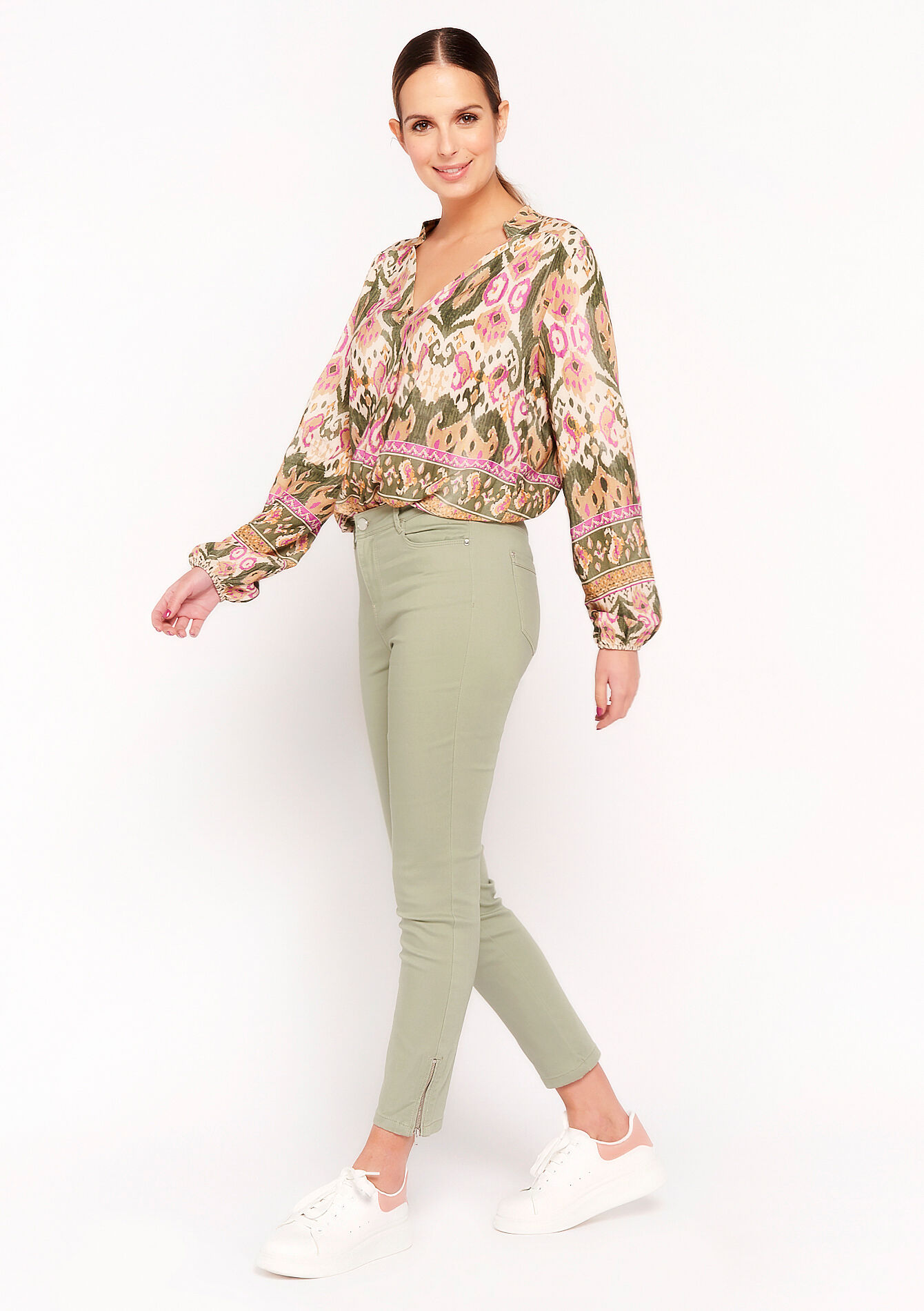 Slim fit broek - KHAKI FADED - 06004299_4326