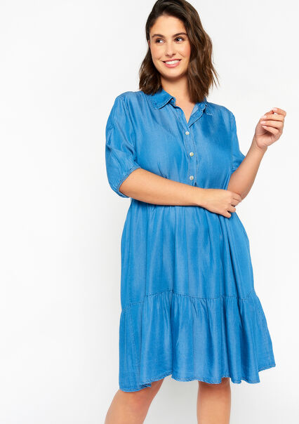 Tencel dress - MED BLUE - 08103242_1540