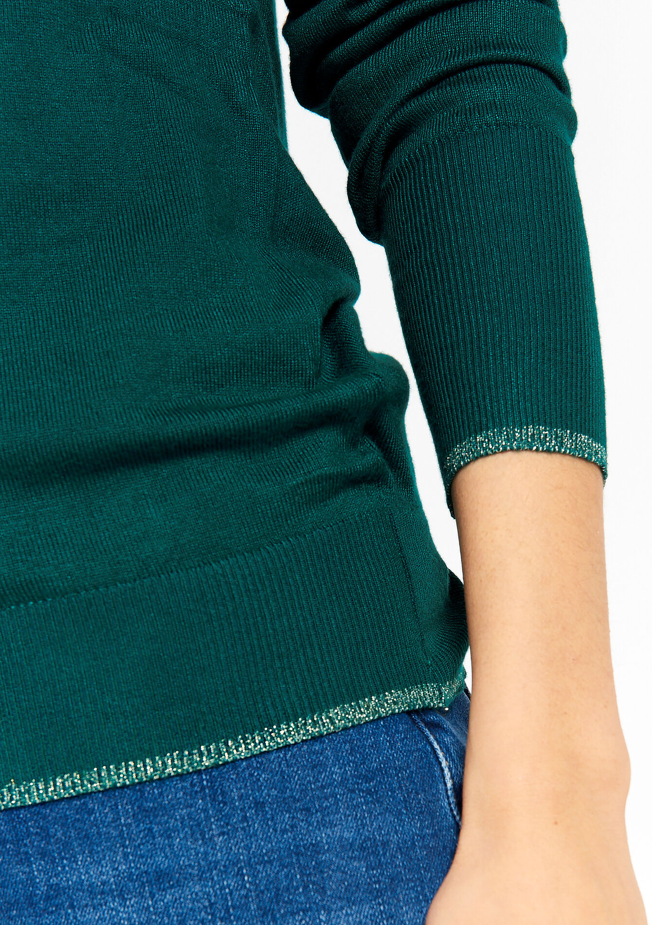 Plain turtleneck, Plain turtleneck - GREEN EMERALD - 04101037_4511