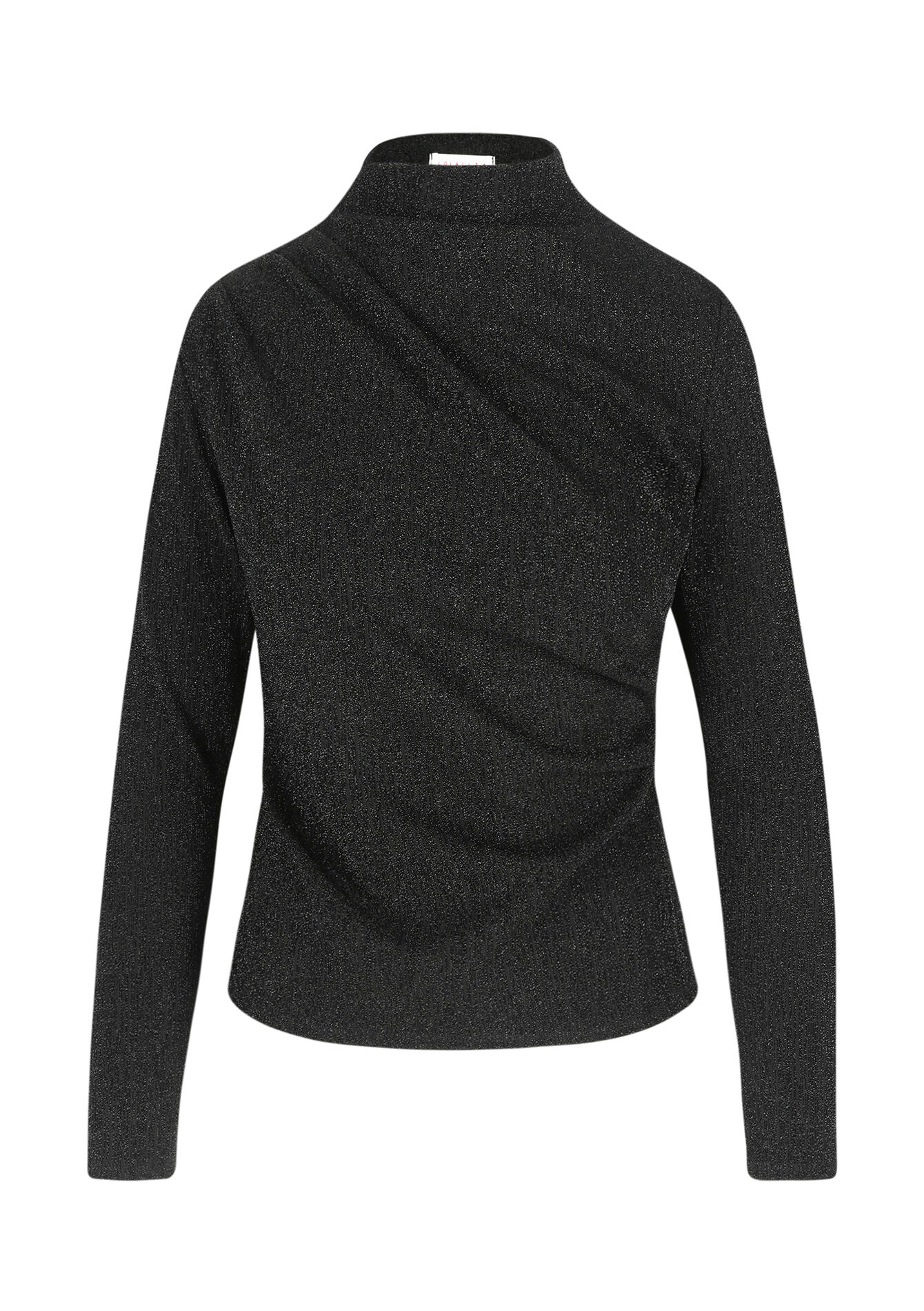 T-shirt en crêpe avec lurex - BLACK - 1119875