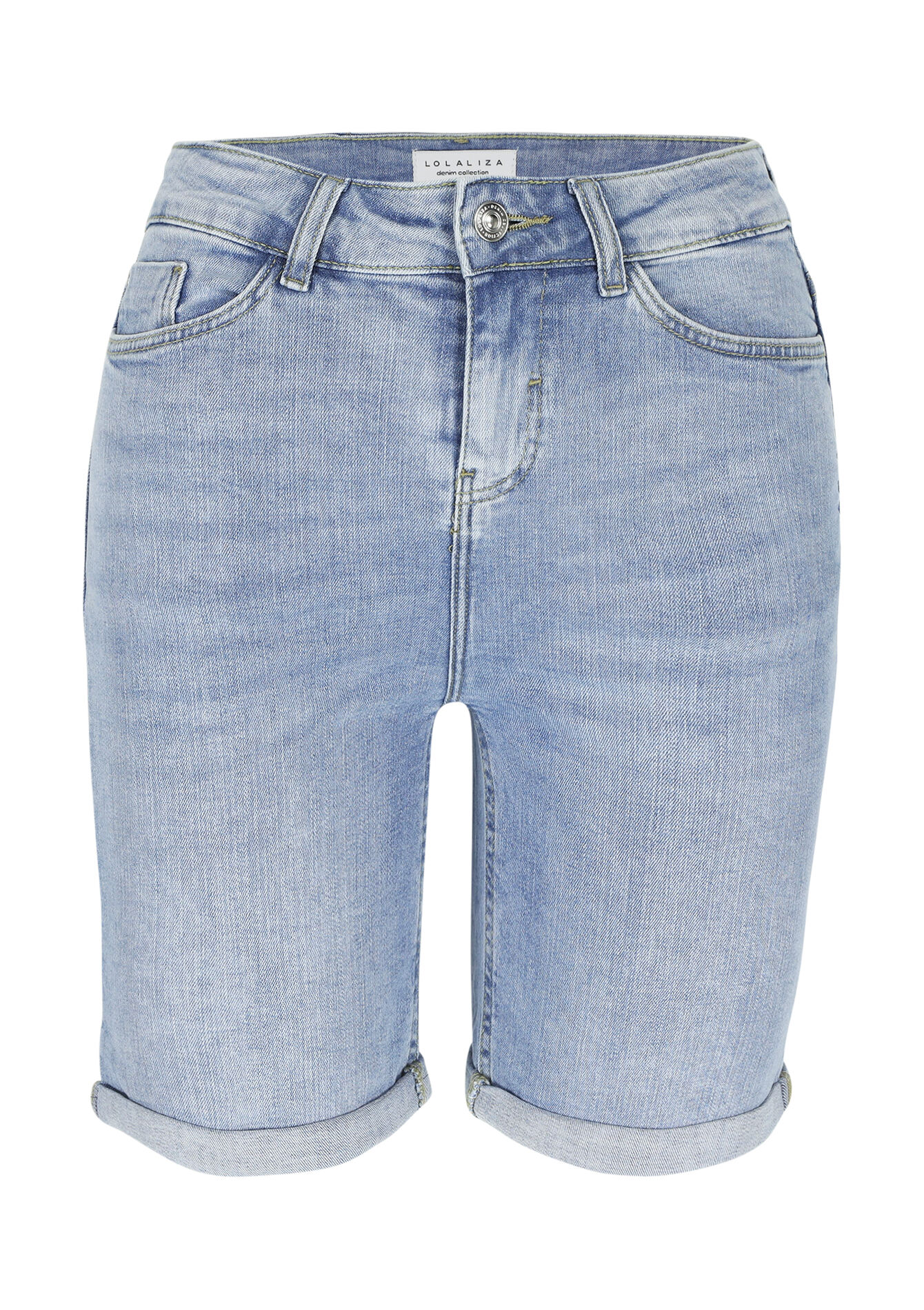 Short long en denim - BLUE BLEACHED - 22000516_0502