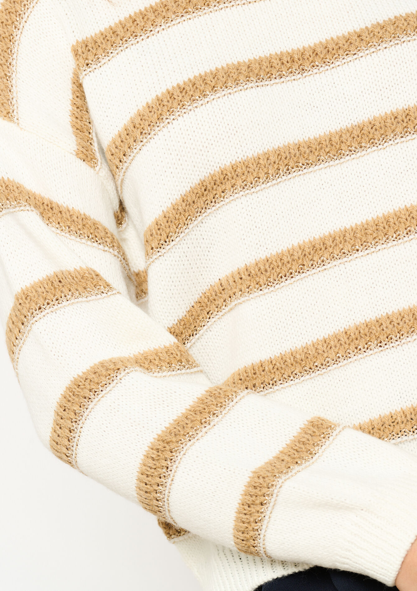 Pull à rayures à col bateau, Pull à rayures à col bateau - VANILLA WHITE - 04006774_1013