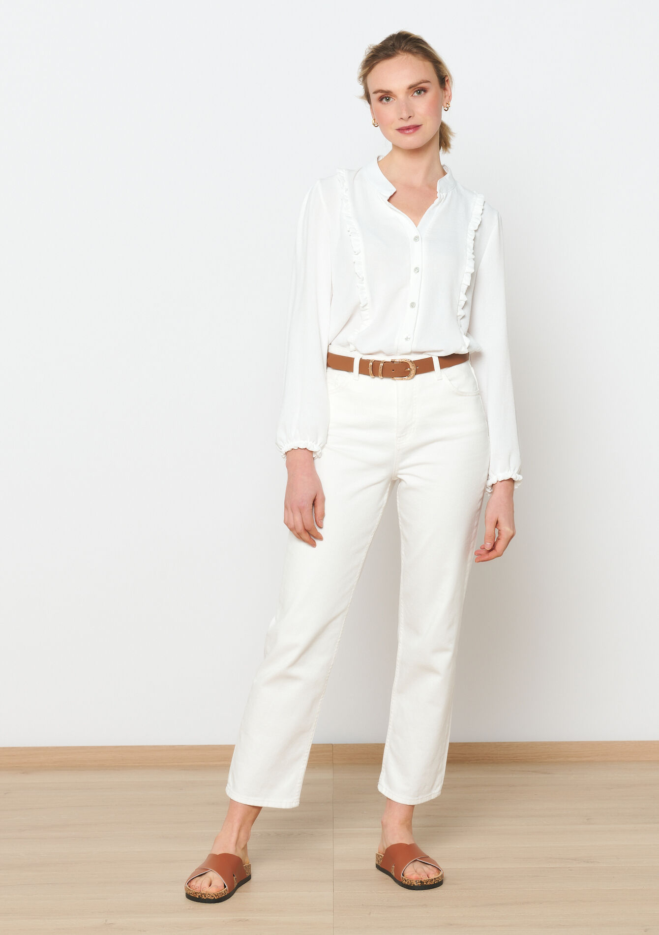 Ceinture en similicuir, Ceinture en similicuir - CAMEL BROWN - 14001704_3818