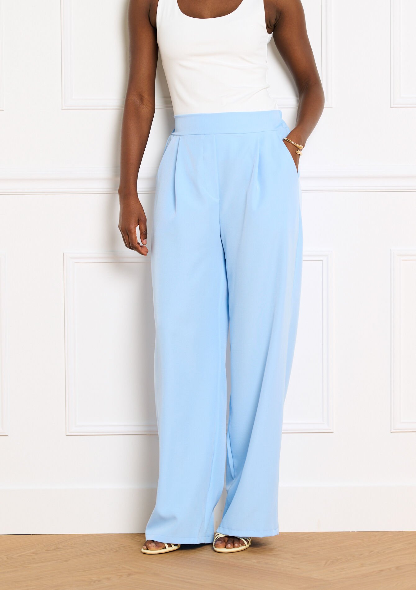 Losvallende broek - BLUE PASTEL - 06601147_3003