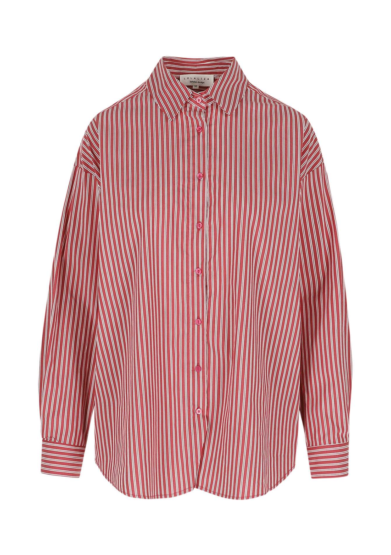 Gestreept katoenen hemd - RED PAPRIKA - 05703031_1293