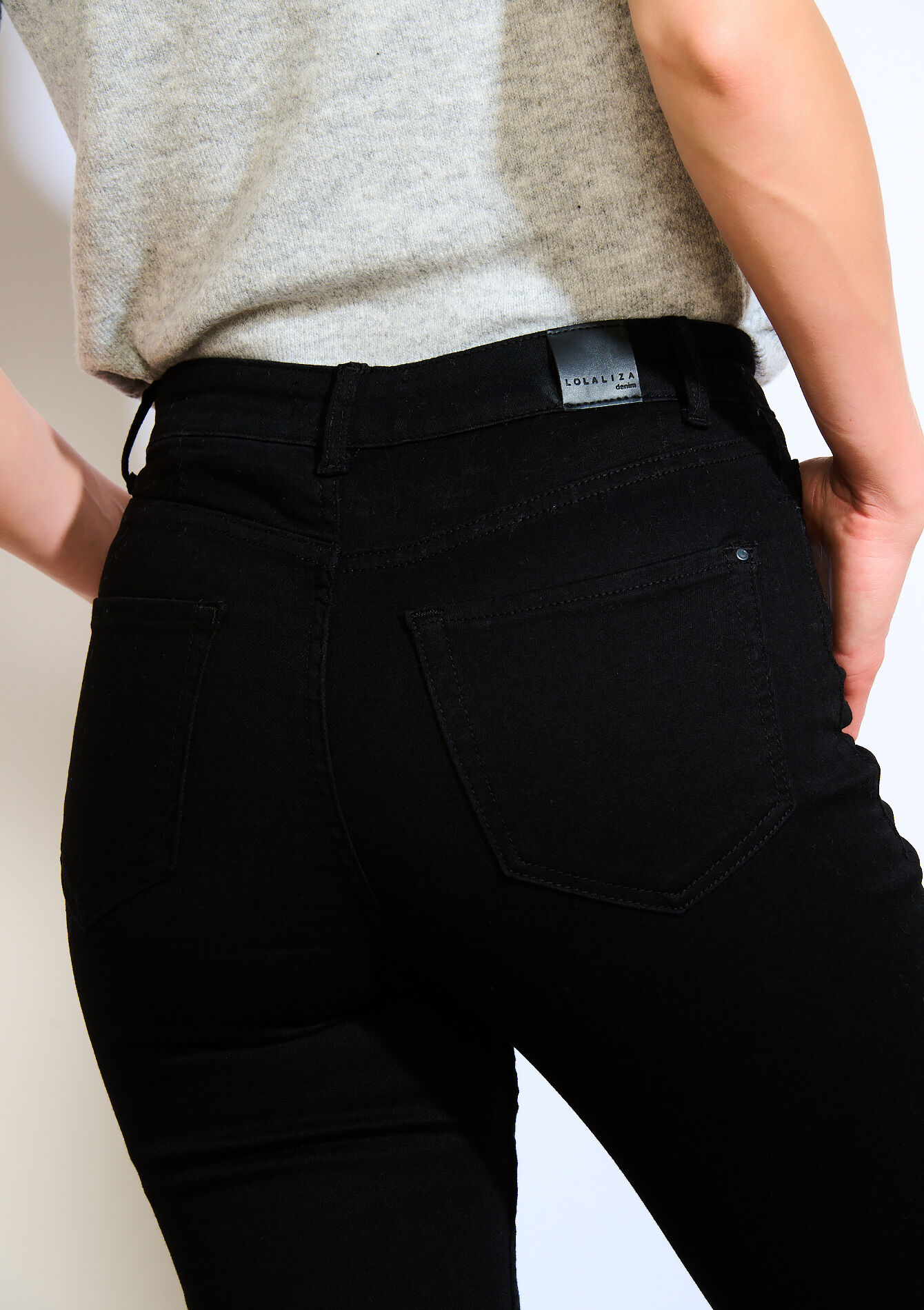 Bootcut jeans met hoge taille, Bootcut jeans met hoge taille - BLACK - 22000595_1119