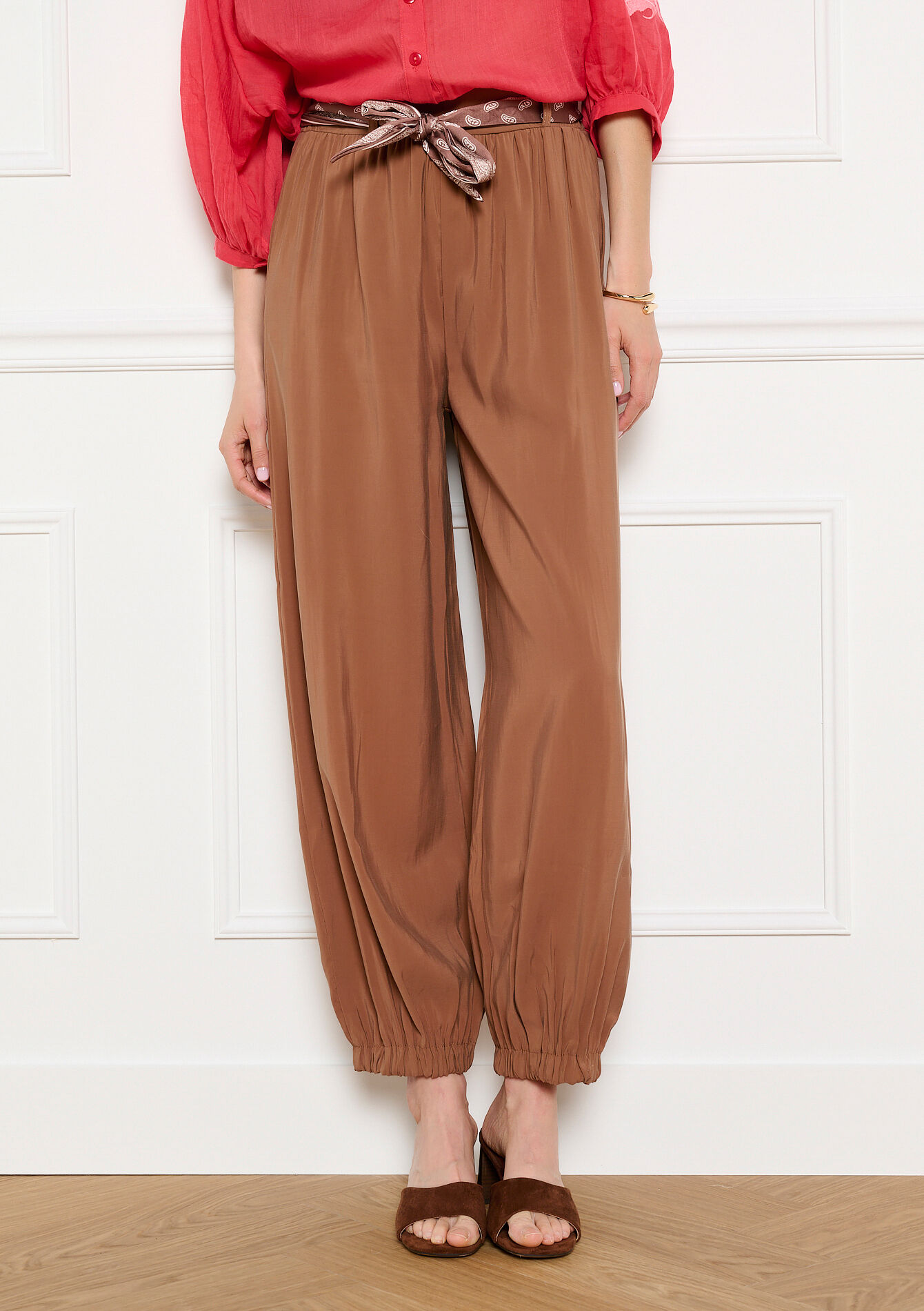 Soepele balloonbroek, Soepele balloonbroek - BROWN COFFEE - 06601133_3717