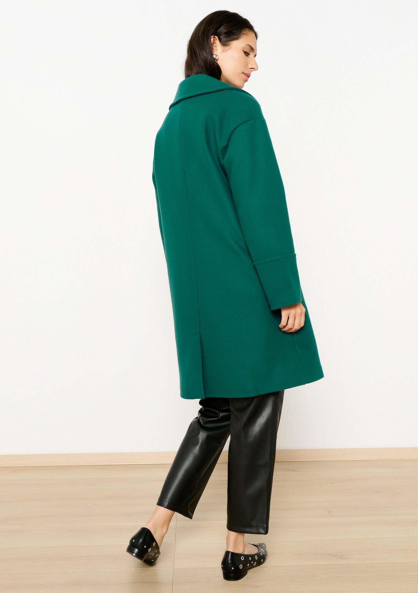 Mid-length coat, Mid-length coat - BOTTLE GREEN - 23000715_1778