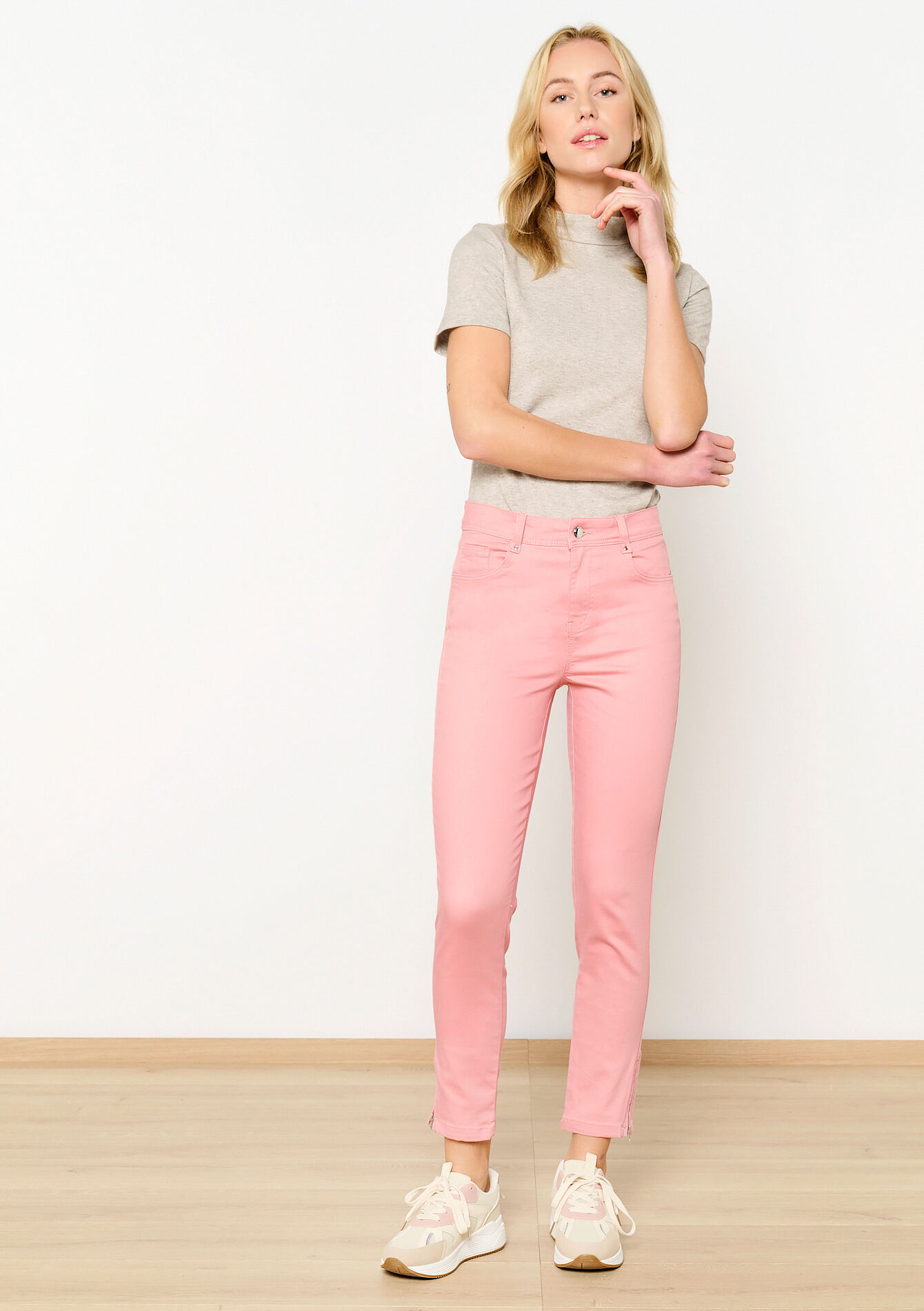 Slimfit trousers, Slimfit trousers - COSMETIC PINK - 06004457_5733